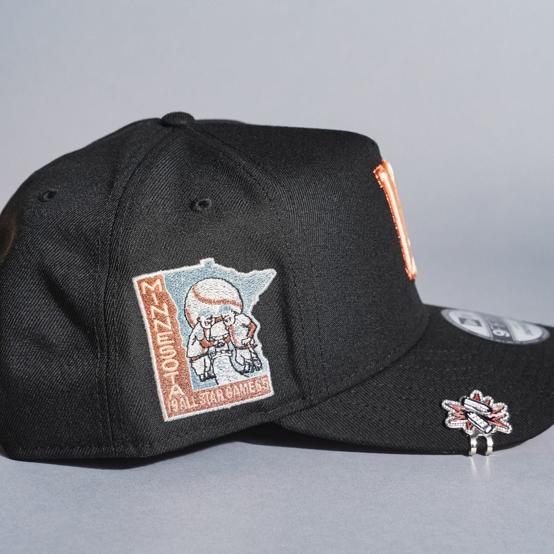 NEW ERA 9FIFTY A-FRAME BLACK MINNESOTA TWINS SNAPBACK W/ ALL STAR GAME SIDE PATCH