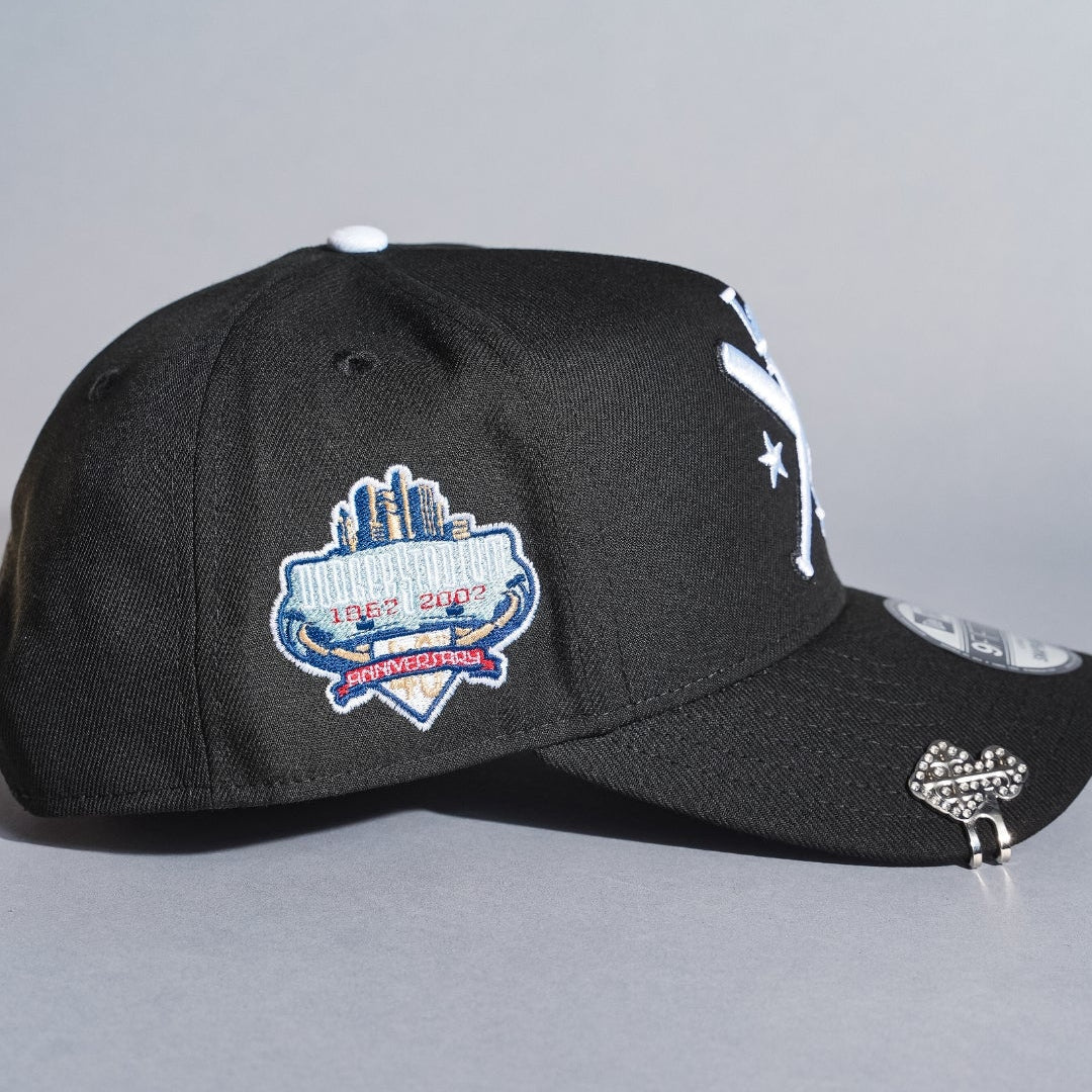 NEW ERA 9FIFTY A-FRAME BLACK LOS ANGELES DODGERS SNAPBACK W/ 40TH ANNIVERSARY SIDE PATCH