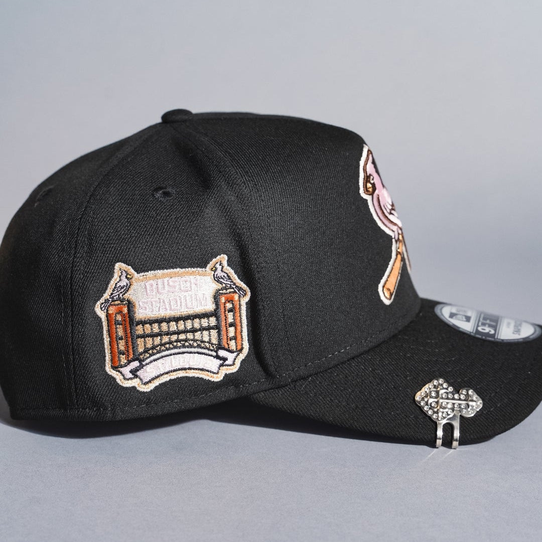 NEW ERA 9FIFTY A-FRAME BLACK ST LOUIS CARDINALS SNAPBACK W/ BUSCH STADIUM SIDE PATCH