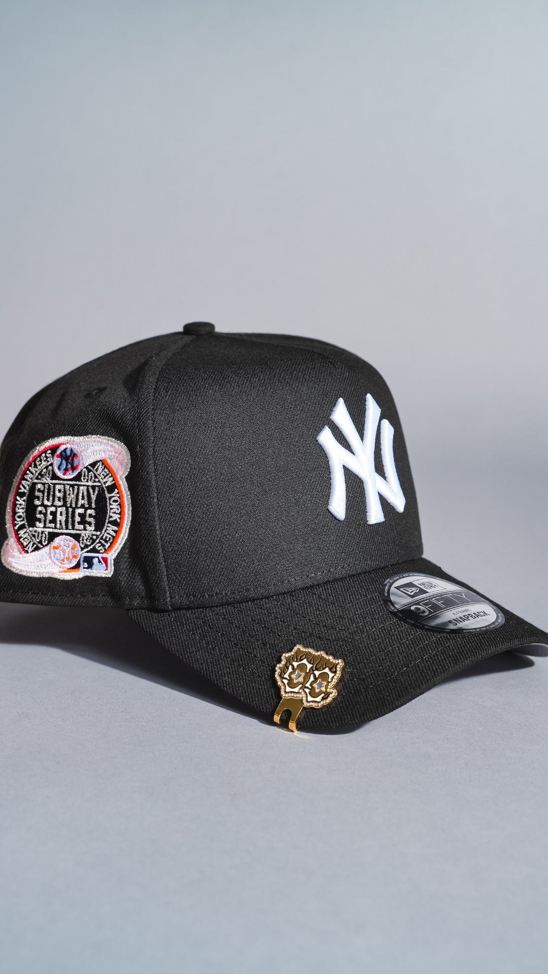 NEW ERA 9FIFTY A-FRAME BLACK NEW YORK YANKEES SNAPBACK W/ SUBWAY SERIES SIDE PATCH