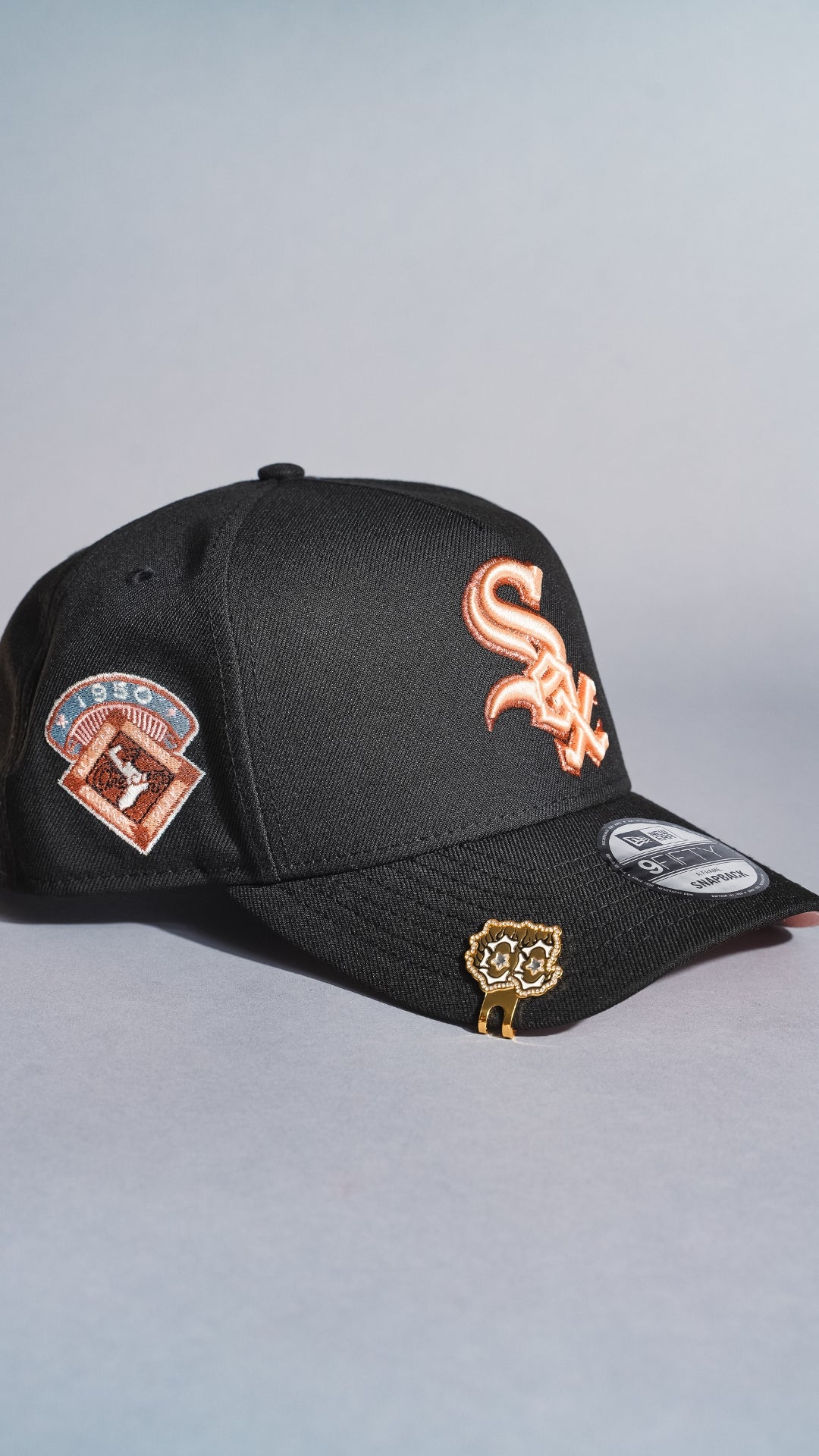 NEW ERA 9FIFTY A-FRAME BLACK CHICAGO WHITE SOX SNAPBACK W/ 1950 SIDE PATCH