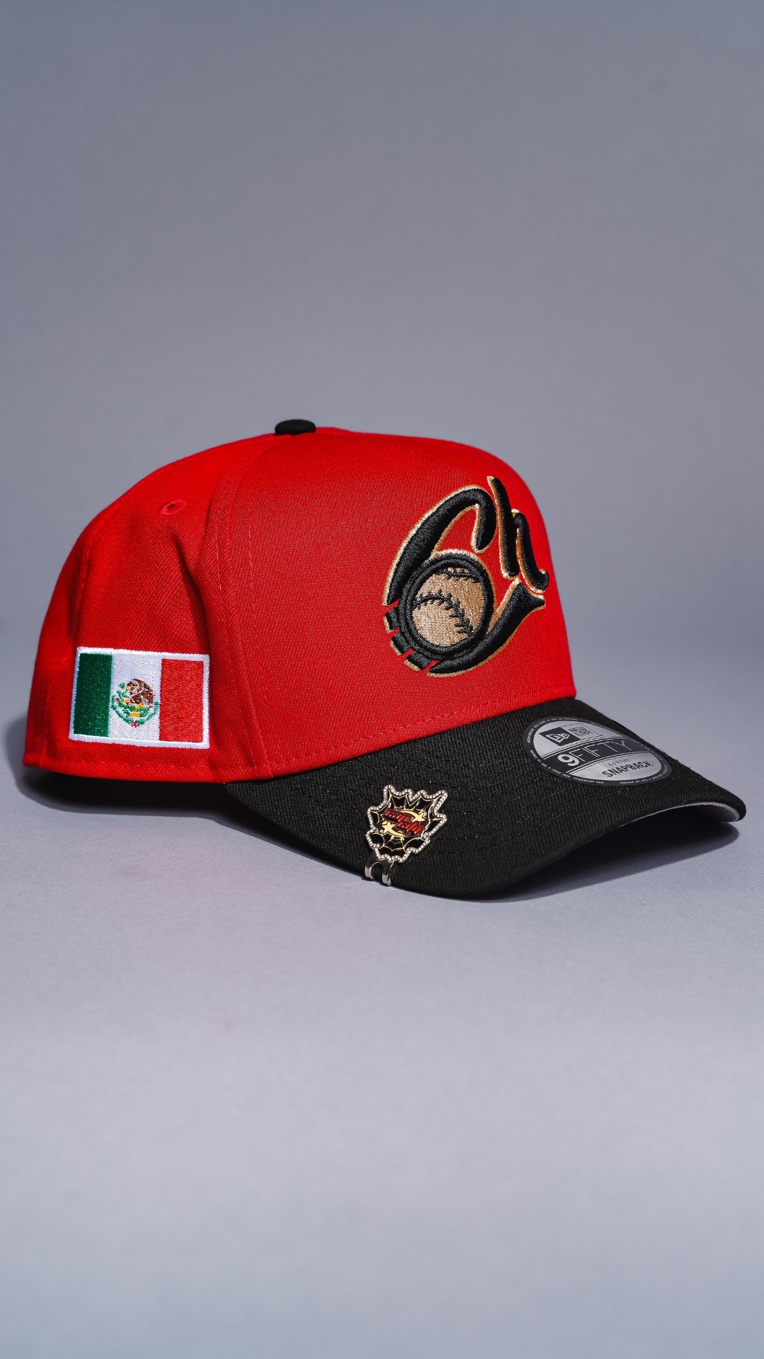 New Era 9FIFTY A-FRAME Dark Red/Black Charros De Jalisco Snapback W/ M