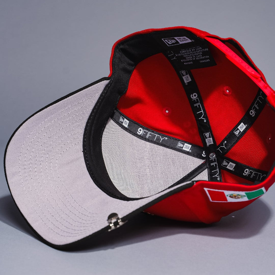 New Era 9FIFTY A-FRAME Dark Red/Black Charros De Jalisco Snapback W/ M