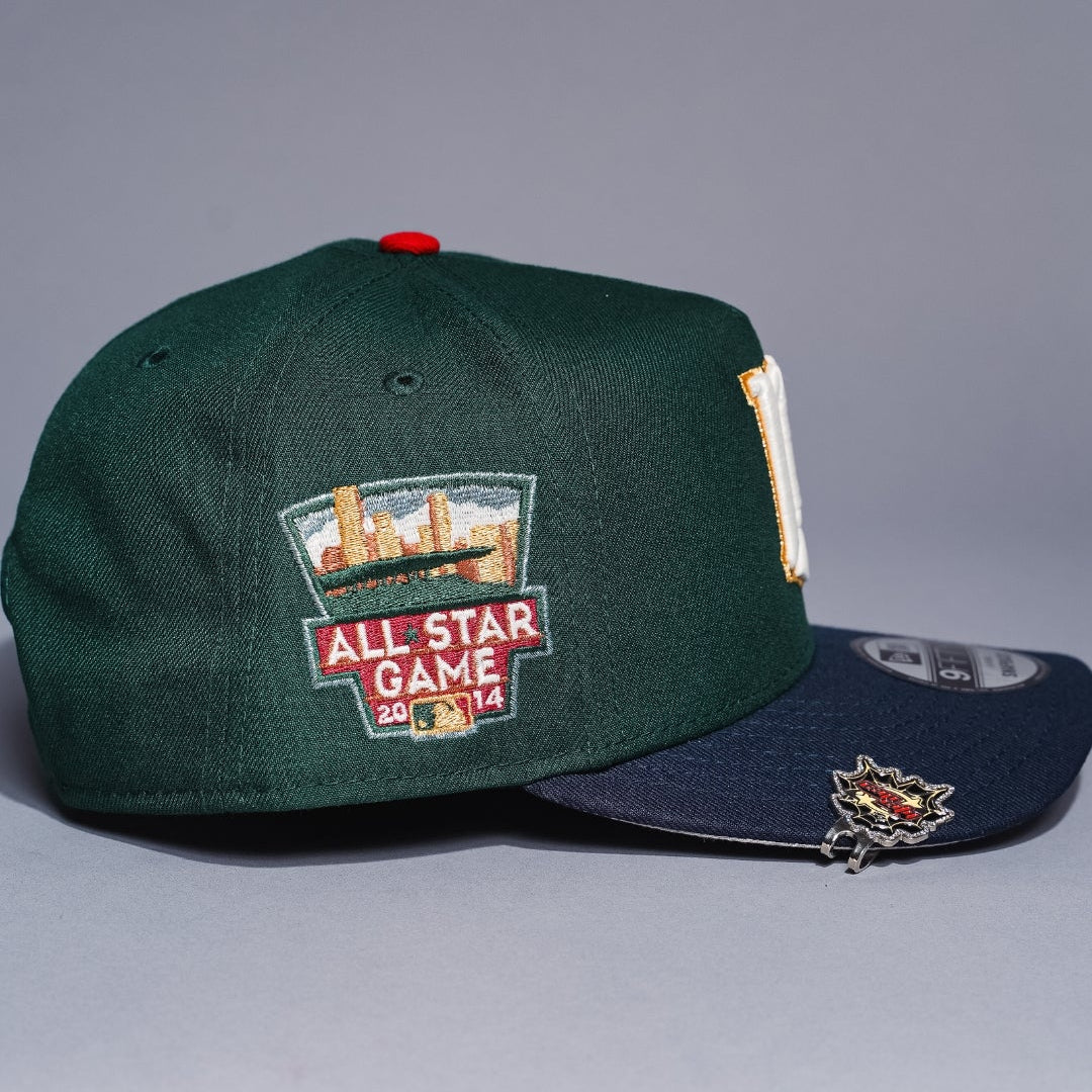NEW ERA 9FIFTY A-FRAME FOREST GREEN/NAVY MINNESOTA TWINS SNAPBACK W/ALL STAR GAME SIDE PATCH