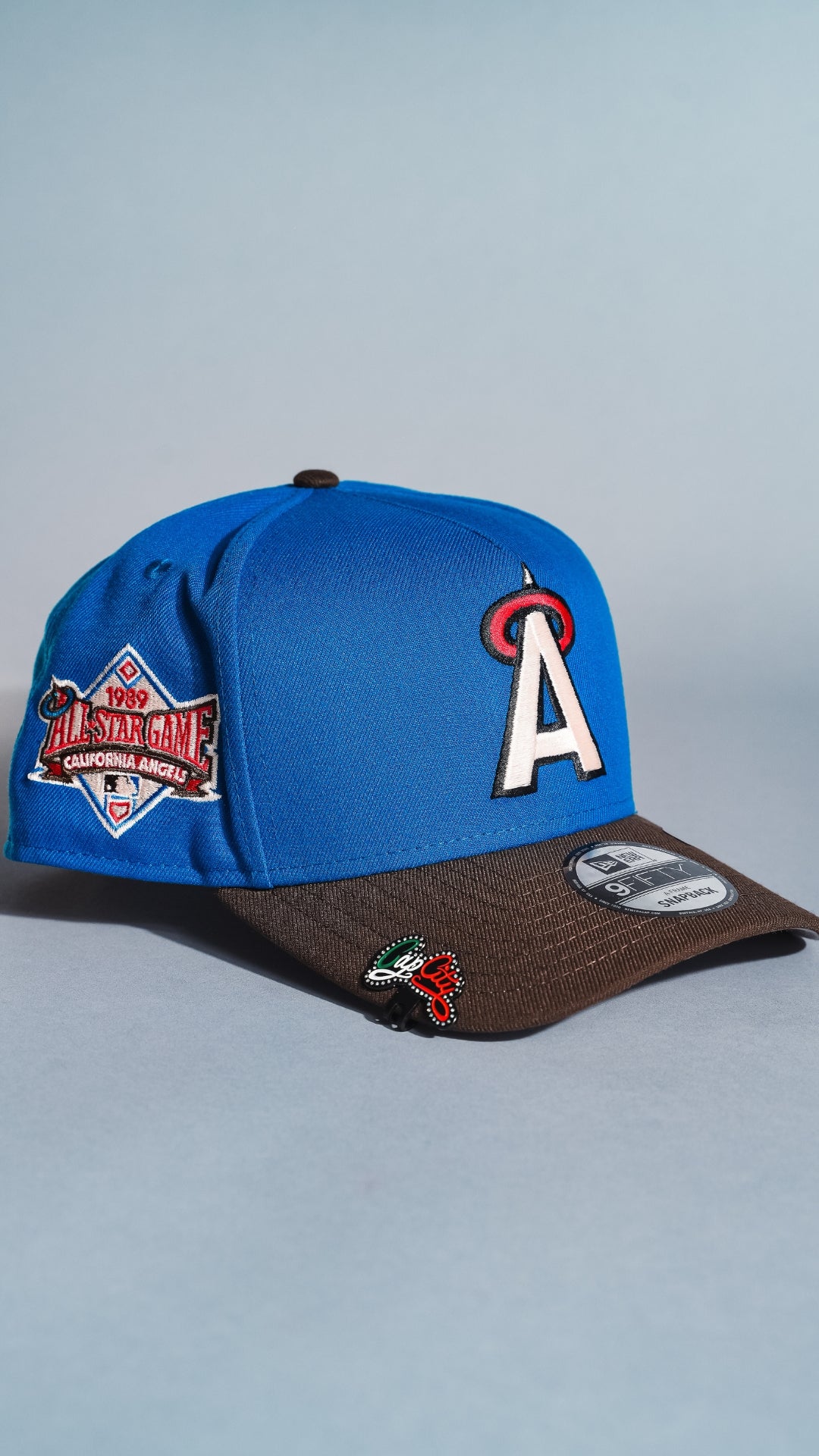 NEW ERA 9FIFTY A-FRAME BLUE/BROWN ANAHEIM ANGELS W/ ALL STAR GAME SIDE PATCH