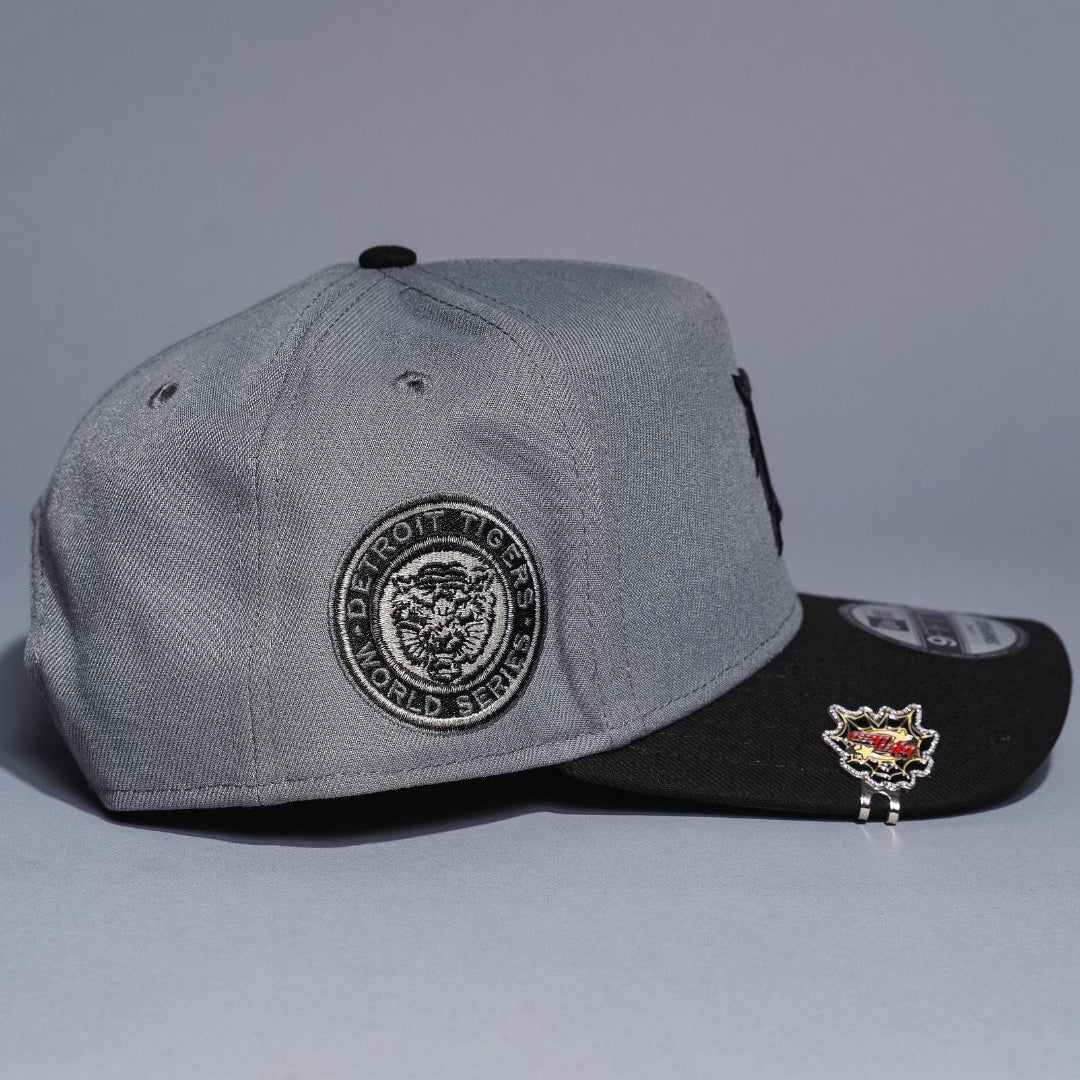 NEW ERA 9FIFTY A-FRAME GREY/BLACK DETROIT TIGERS SNAPBACK W TIGER STADIUM /SIDE PATCH