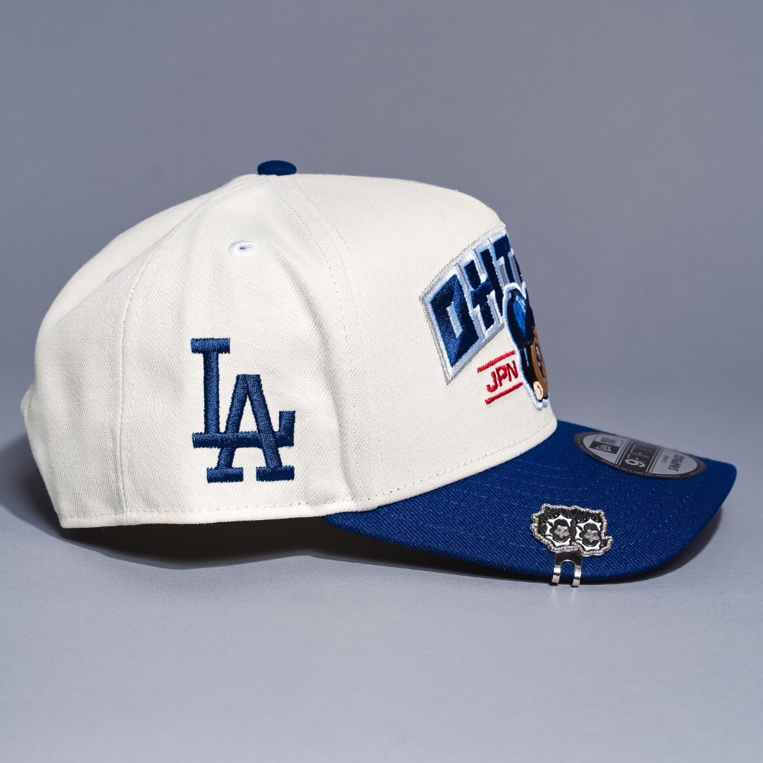 NEW ERA 9FIFTY A-FRAME CHROME/BLUE LOS ANGELES DODGERS "SHOHEI OHTANI" SCRIPT W/ LA LOGO SIDE PATCH