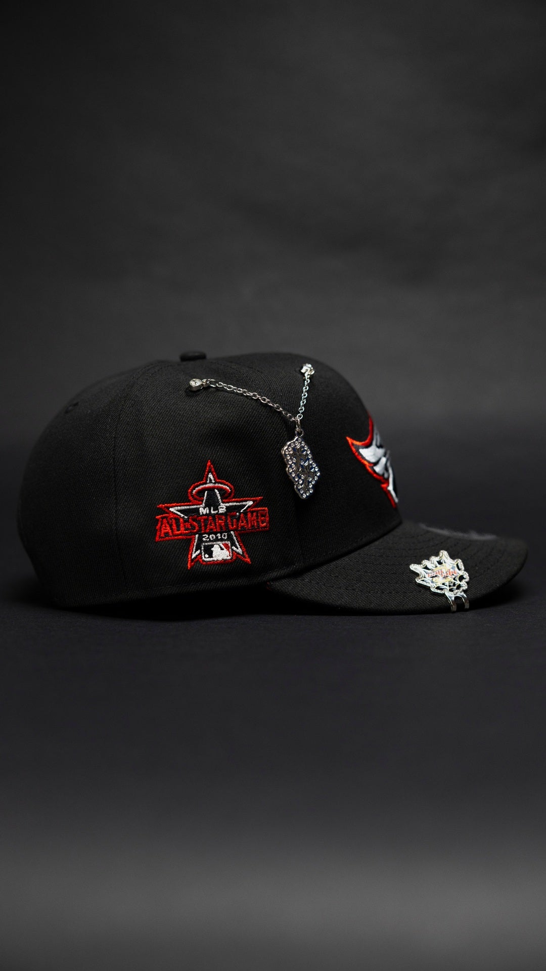 NEW ERA EXCLUSIVE 9FIFTY BLACK ANAHEIM ANGELS SNAPBACK W/ ALL STAR GAME SIDE PATCH