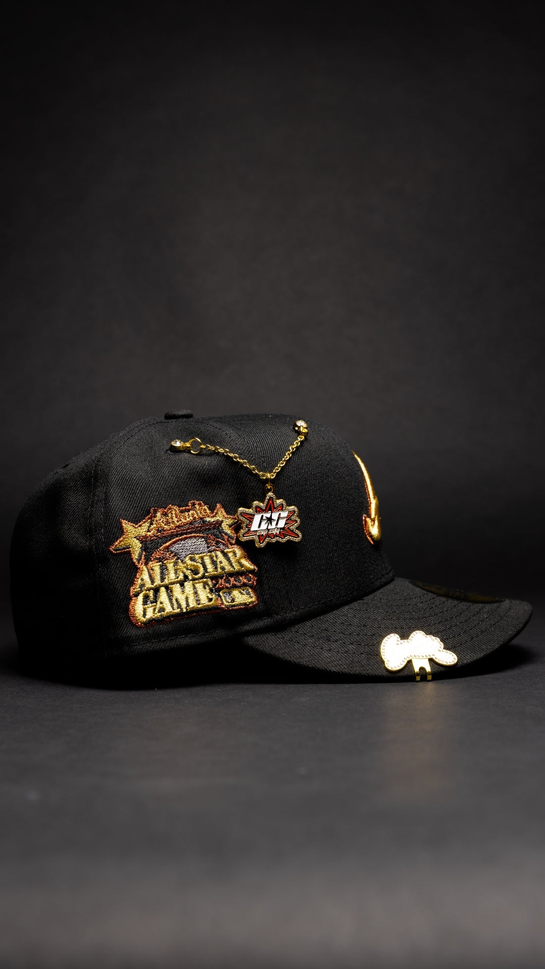 NEW ERA EXCLUSIVE 59FIFTY BLACK ATLANTA BRAVES W/ 2000 ALL STAR GAME SIDE PATCH