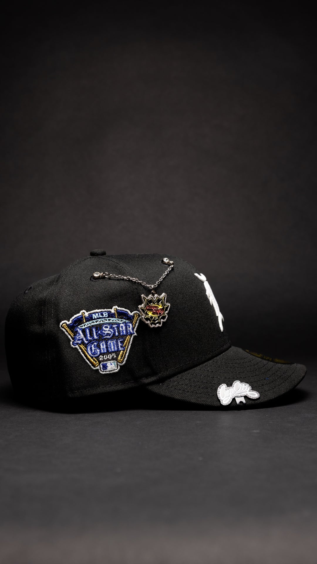 NEW ERA EXCLUSIVE 59FIFTY BLACK DETROIT TIGERS W/ ALL STAR GAME SIDE PATCH