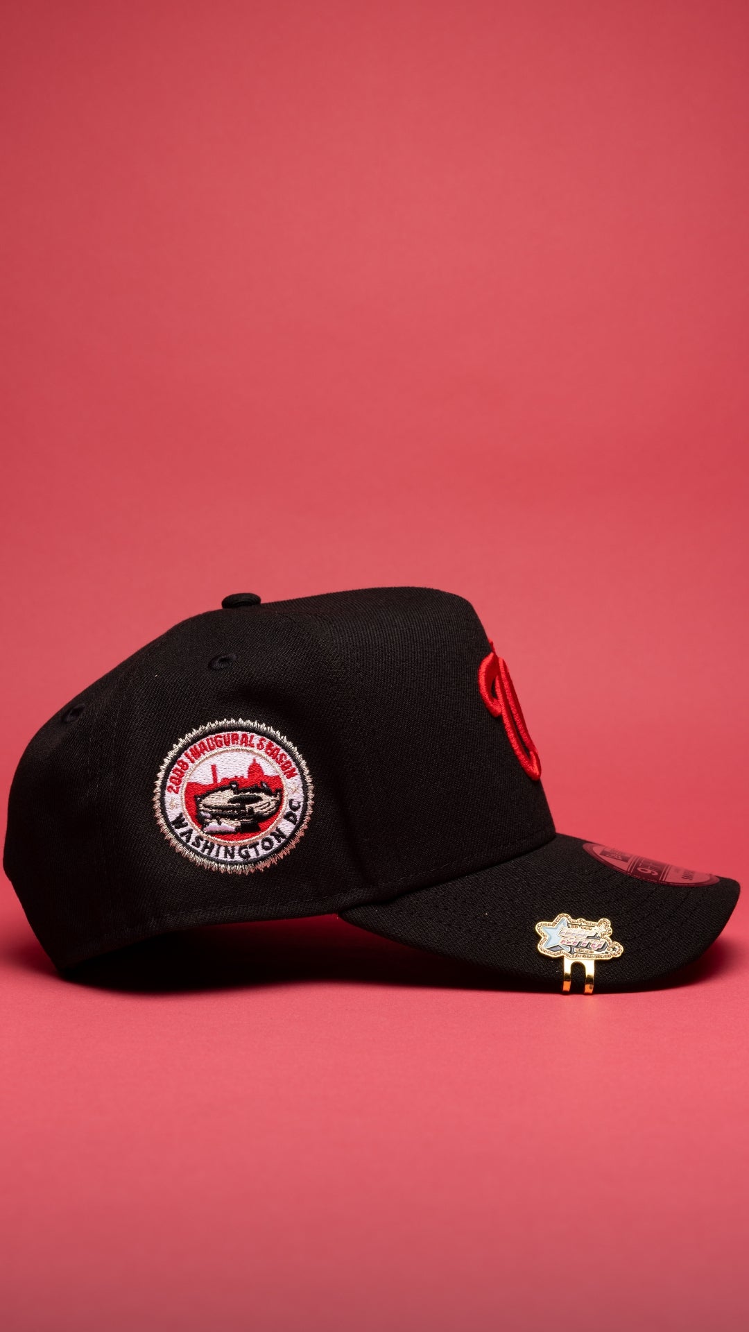 NEW ERA 9FIFTY A-FRAME BLACK WASHINGTON NATIONALS SNAPBACK W/ 2000 INAUGURAL SEASON SIDE PATCH