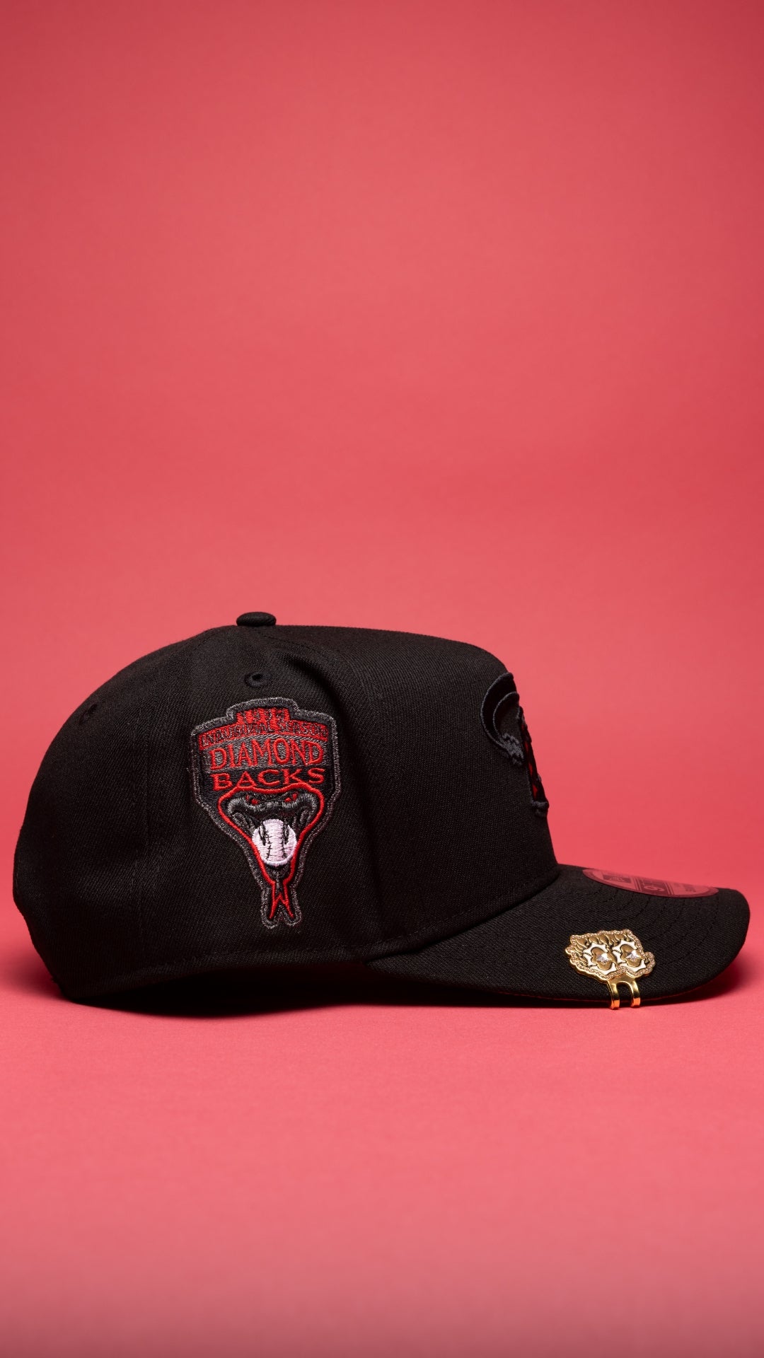 NEW ERA 9FIFTY A-FRAME BLACKED OUT ARIZONA DIAMONDBACKS SNAPBACK W/ 1998 INAUGURAL SEASON SIDE PATCH