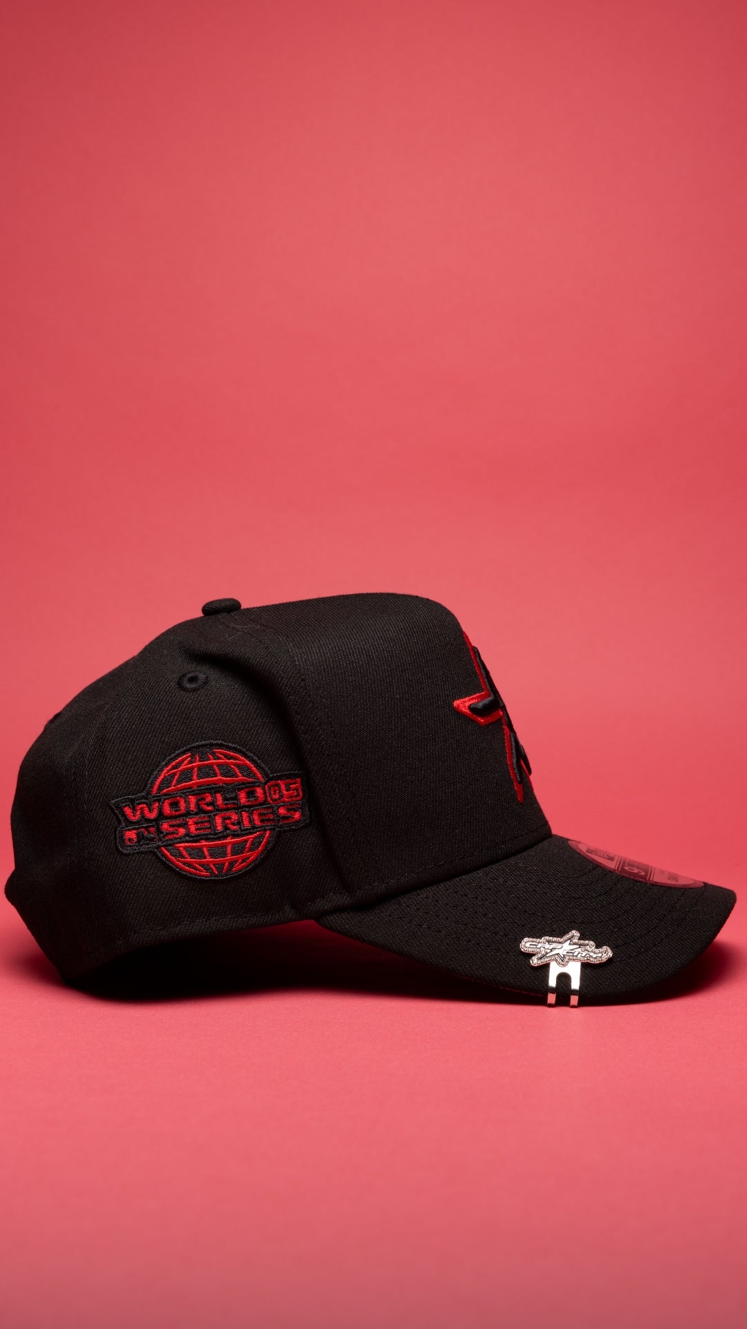 NEW ERA 9FIFTY A-FRAME BLACK HOUSTON ASTROS SNAPBACK W/ 2005 WORLD SERIES SIDE PATCH