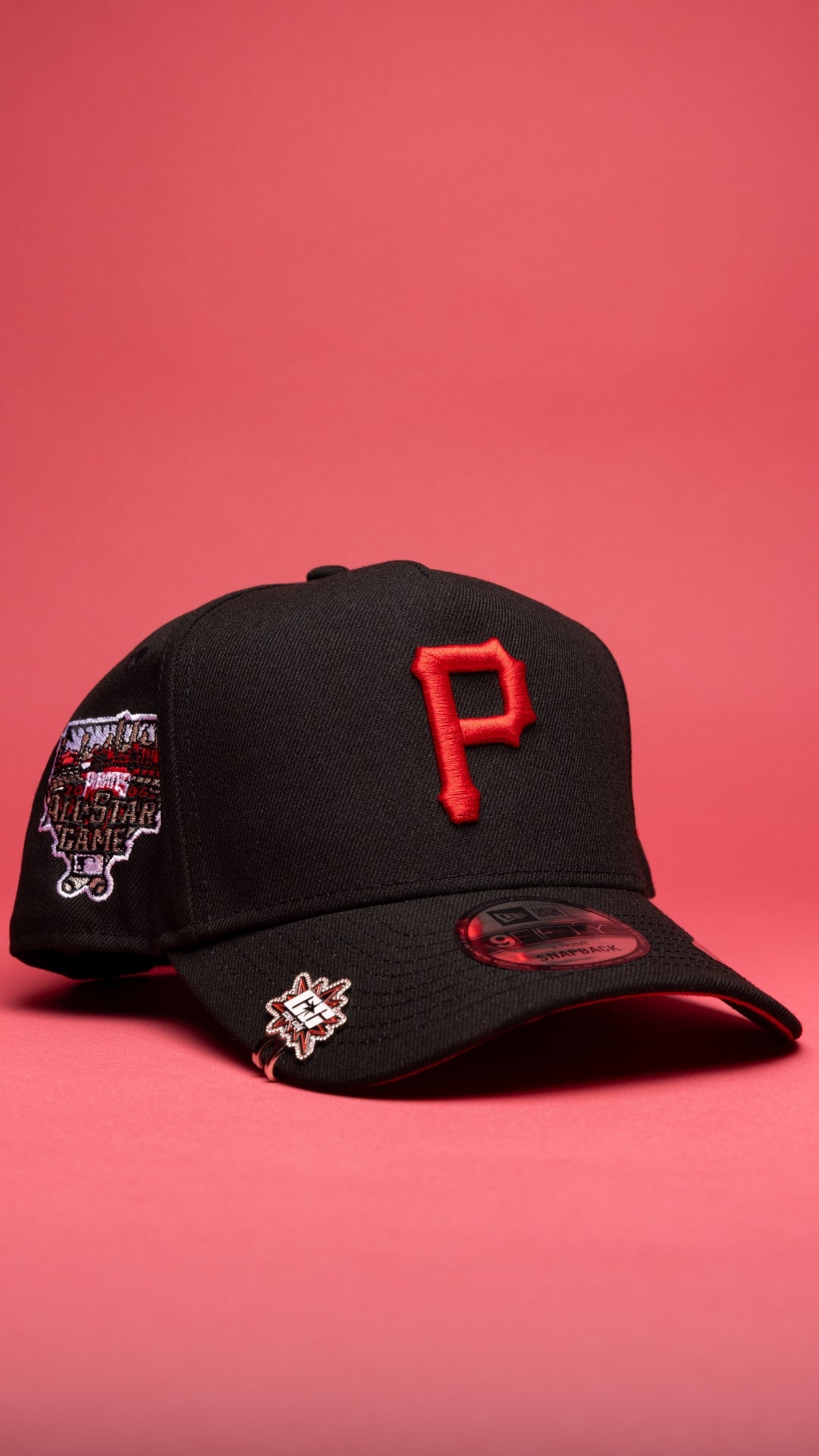 NEW ERA 9FIFTY A-FRAME BLACK PITTSBURGH PIRATES SNAPBACK W/ ALL STAR GAME SIDE PATCH