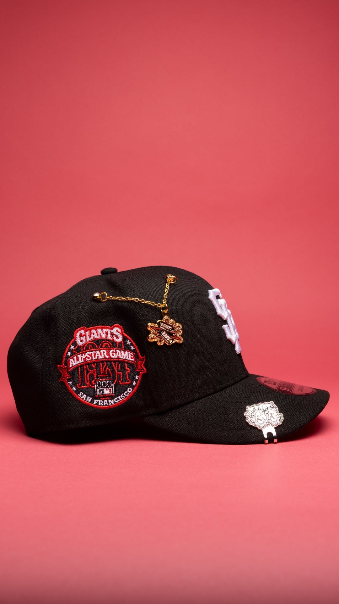 NEW ERA EXCLUSIVE 9FIFTY BLACK SAN FRANCISCO GIANTS SNAPBACK W/ 1984 ALL STAR GAME SIDE PATCH
