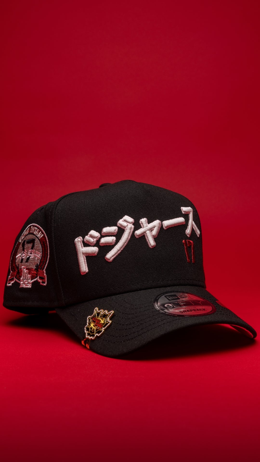 NEW ERA 9FIFTY A-FRAME BLACK LOS ANGELES DODGERS JAPANESE SCRIPT W/ SHOHEI OHTANI SIDE PATCH