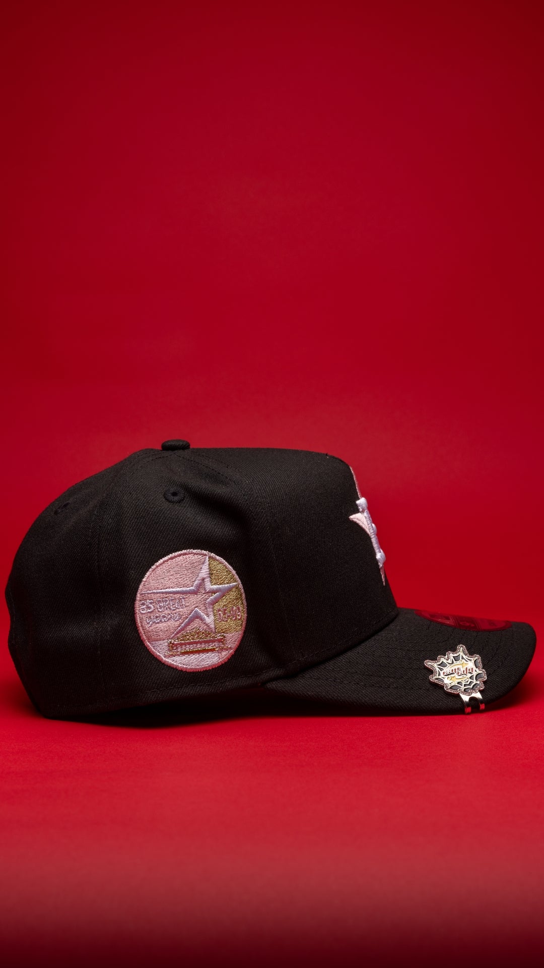 NEW ERA 9FIFTY A-FRAME BLACK HOUSTON ASTROS SNAPBACK W/ 35 GREAT YEARS SIDE PATCH