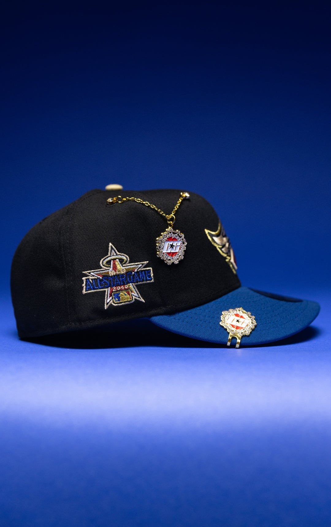 NEW ERA EXCLUSIVE 59FIFTY BLACK/NAVY ANAHEIM ANGELS W/ 2019 ALL STAR GAME SIDE PATCH