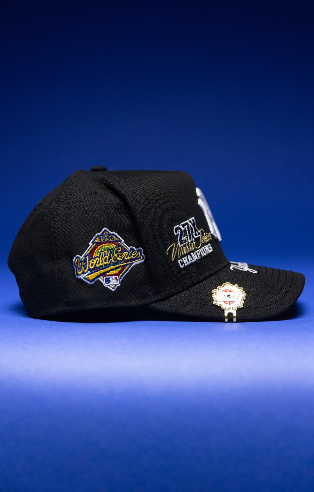 NEW ERA 9FIFTY A-FRAME BLACK NEW YORK YANKEES SNAPBACK W/ WORLD SERIES EMBROIDERY PATCHES