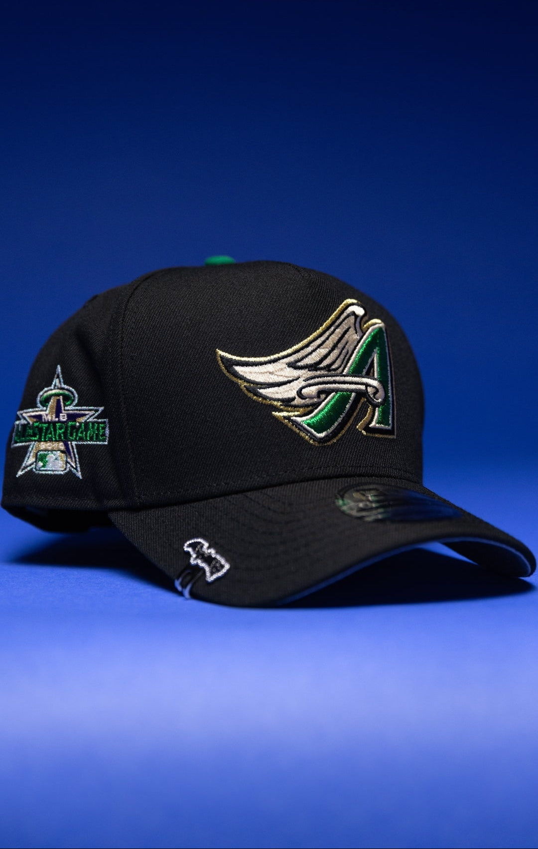 NEW ERA 9FIFTY A-FRAME BLACK ANAHEIM ANGELS SNAPBACK W/ ALL STAR GAME SIDE PATCH