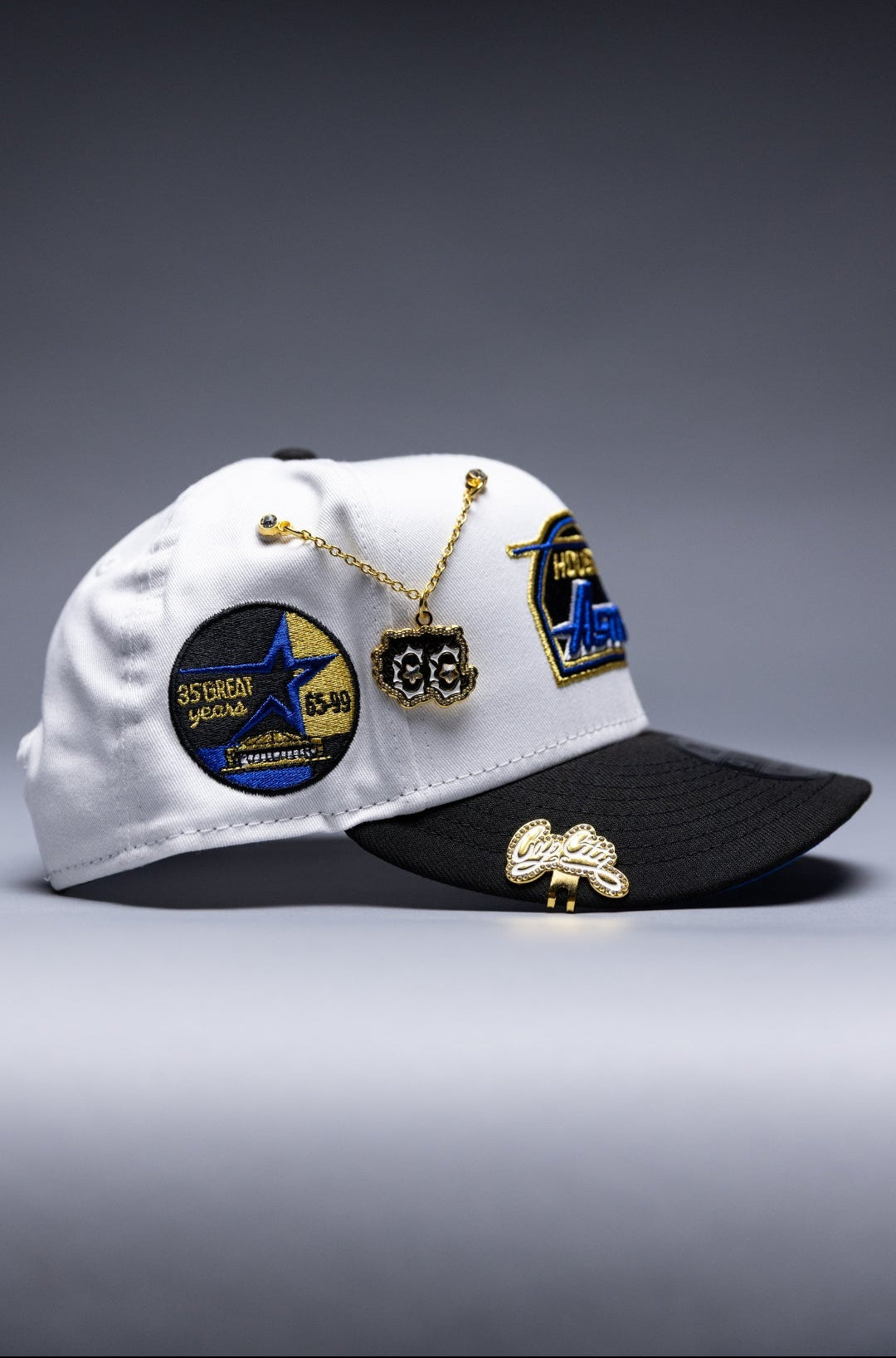 NEW ERA EXCLUSIVE 9FIFTY PEARL WHITE HOUSTON ASTROS SNAPBACK W/ 35 GREAT YEARS SIDE PATCH