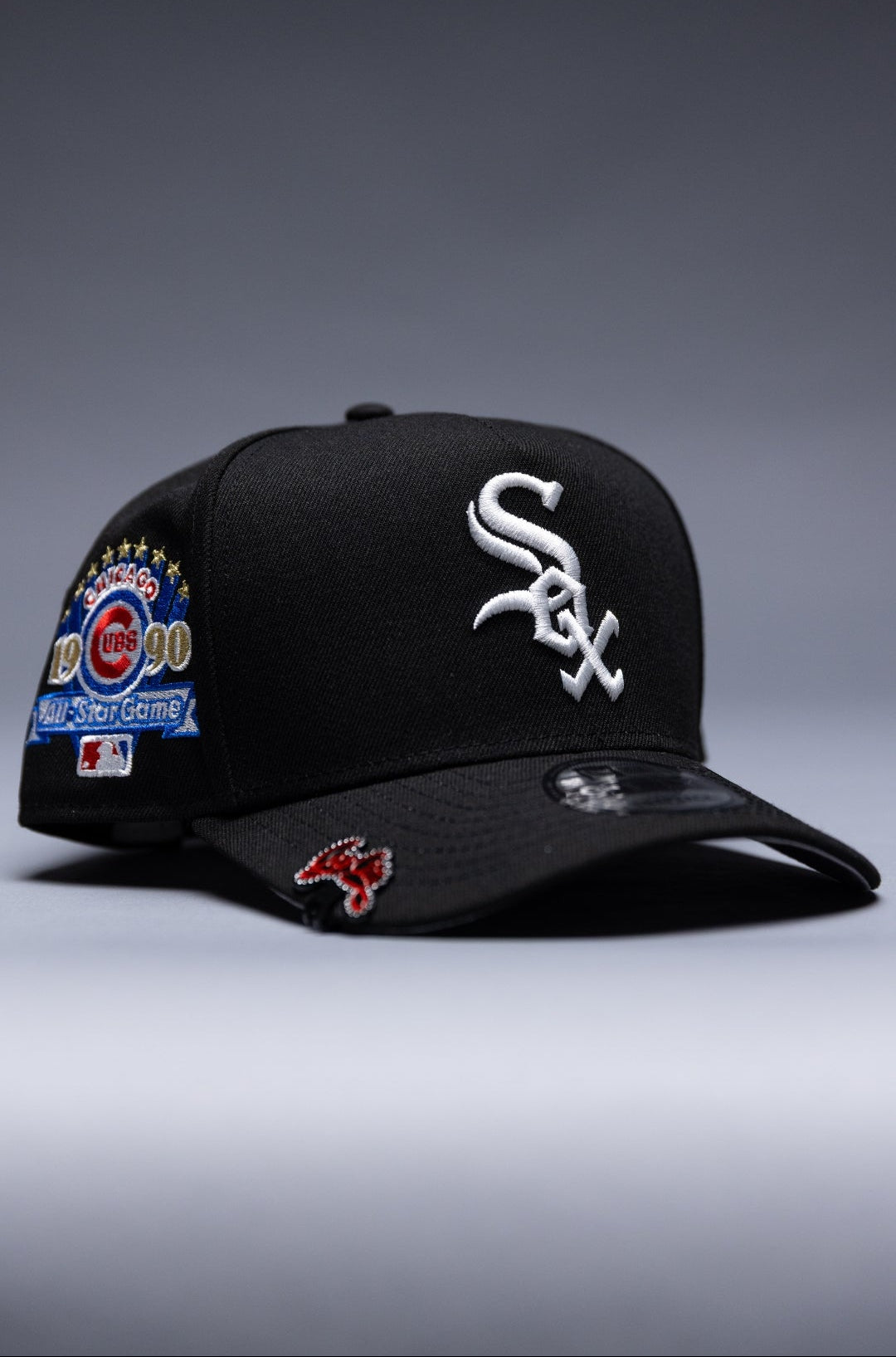 NEW ERA 9FIFTY A-FRAME BLACK CHICAGO WHITE SOX SNAPBACK W/ 1990 ALL STAR GAME SIDE PATCH