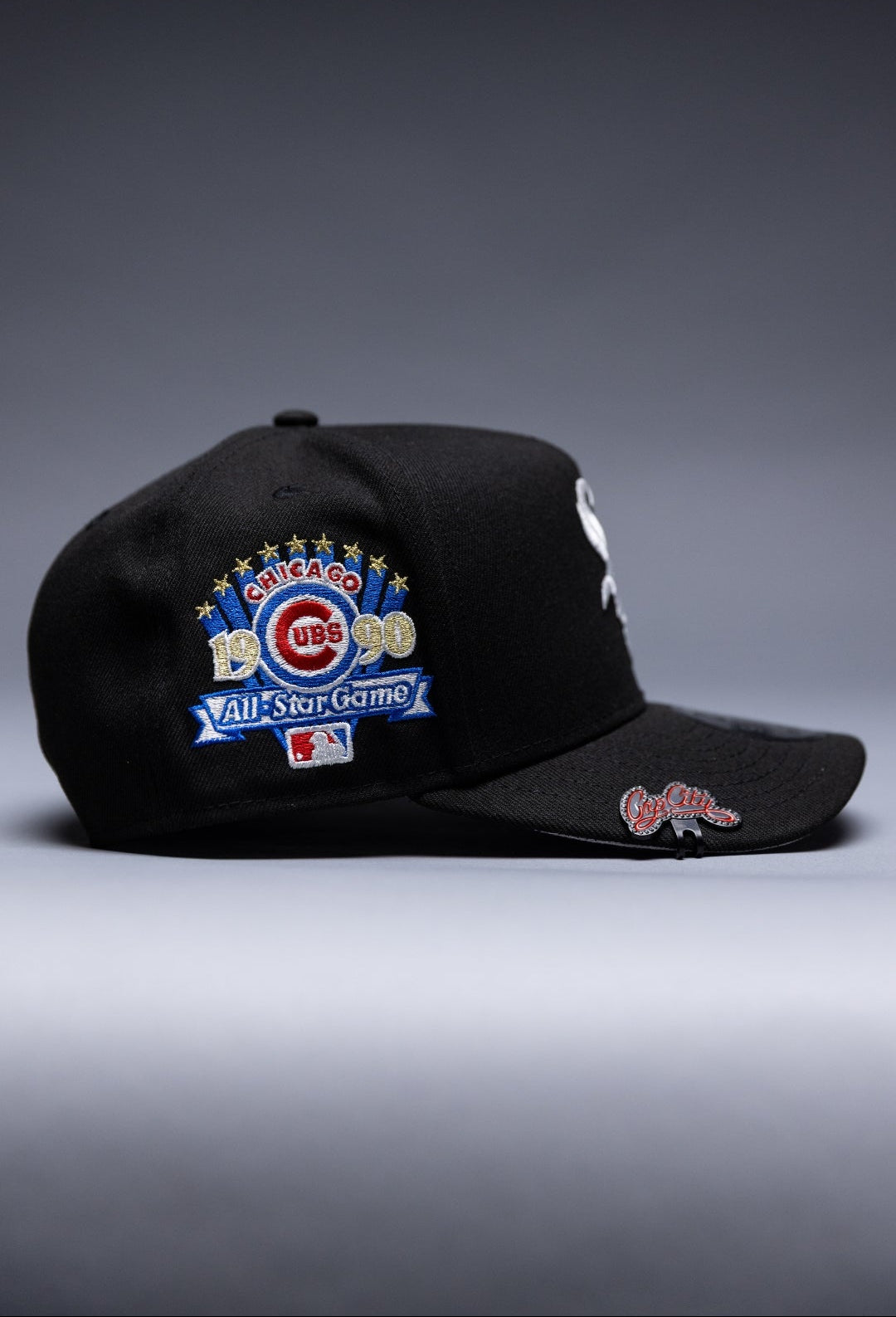 NEW ERA 9FIFTY A-FRAME BLACK CHICAGO WHITE SOX SNAPBACK W/ 1990 ALL STAR GAME SIDE PATCH