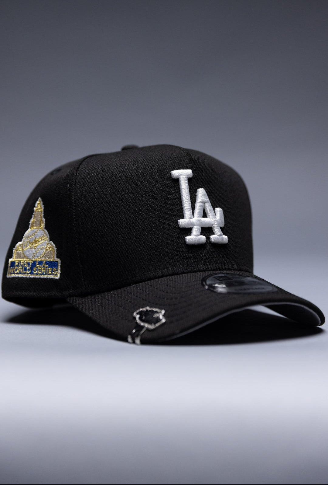 NEW ERA 9FIFTY A-FRAME BLACK LOS ANGELES DODGERS SNAPBACK W/ FIRST WORLD SERIES SIDE PATCH
