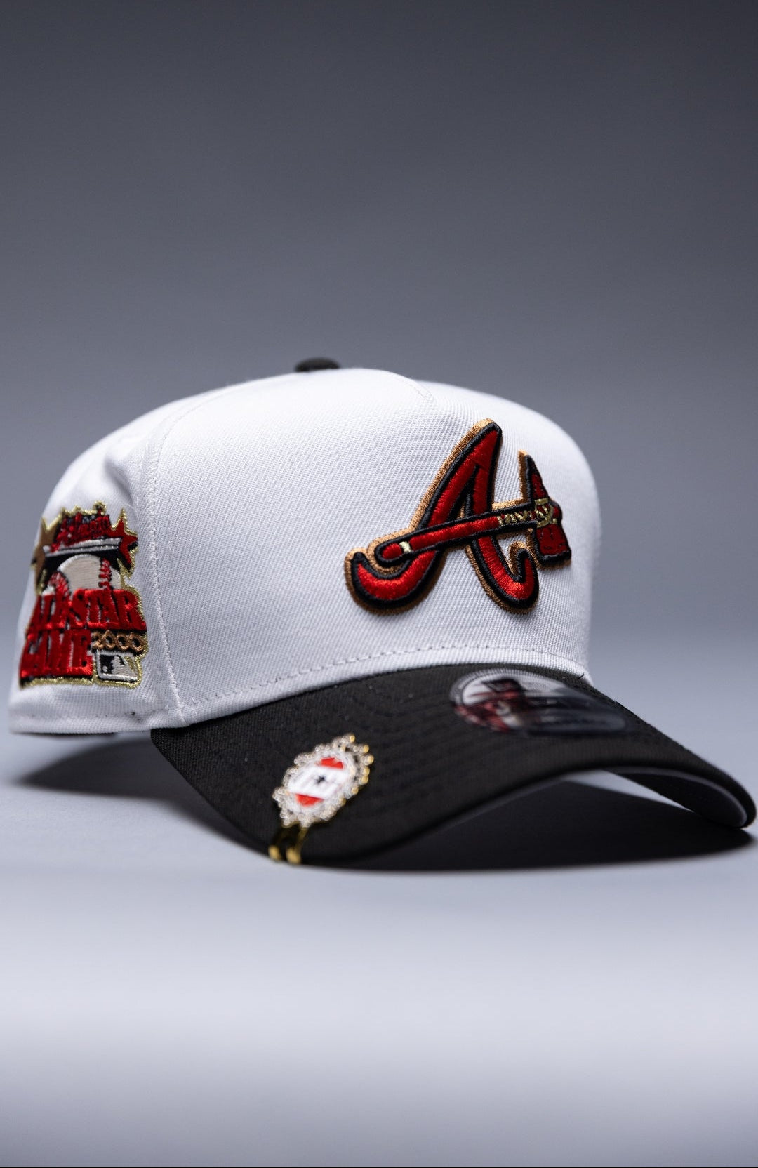 NEW ERA 9FIFTY A-FRAME PEARL WHITE ATLANTA BRAVES SNAPBACK W/ 2000 ALL STAR GAME SIDE PATCH