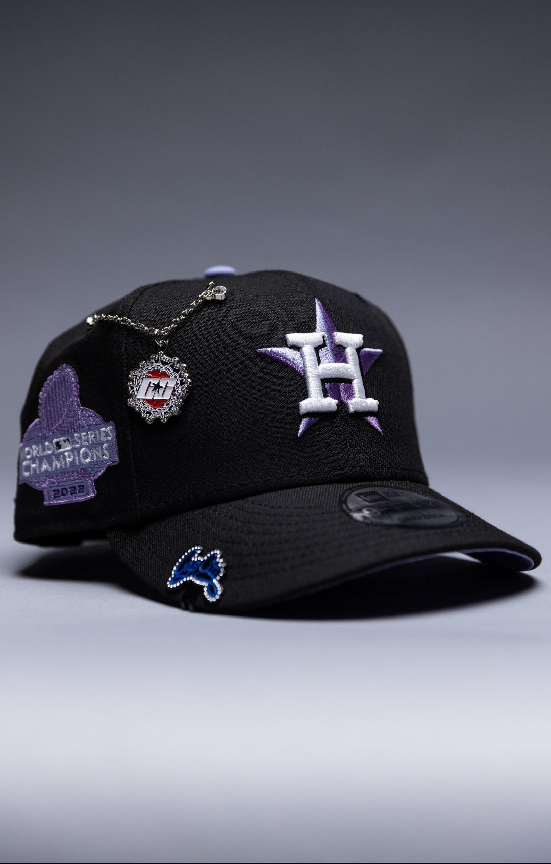 NEW ERA EXCLUSIVE 9FIFTY BLACK HOUSTON ASTROS SNAPBACK W/ WORLD SERIES CHAMPIONS SIDE PATCH