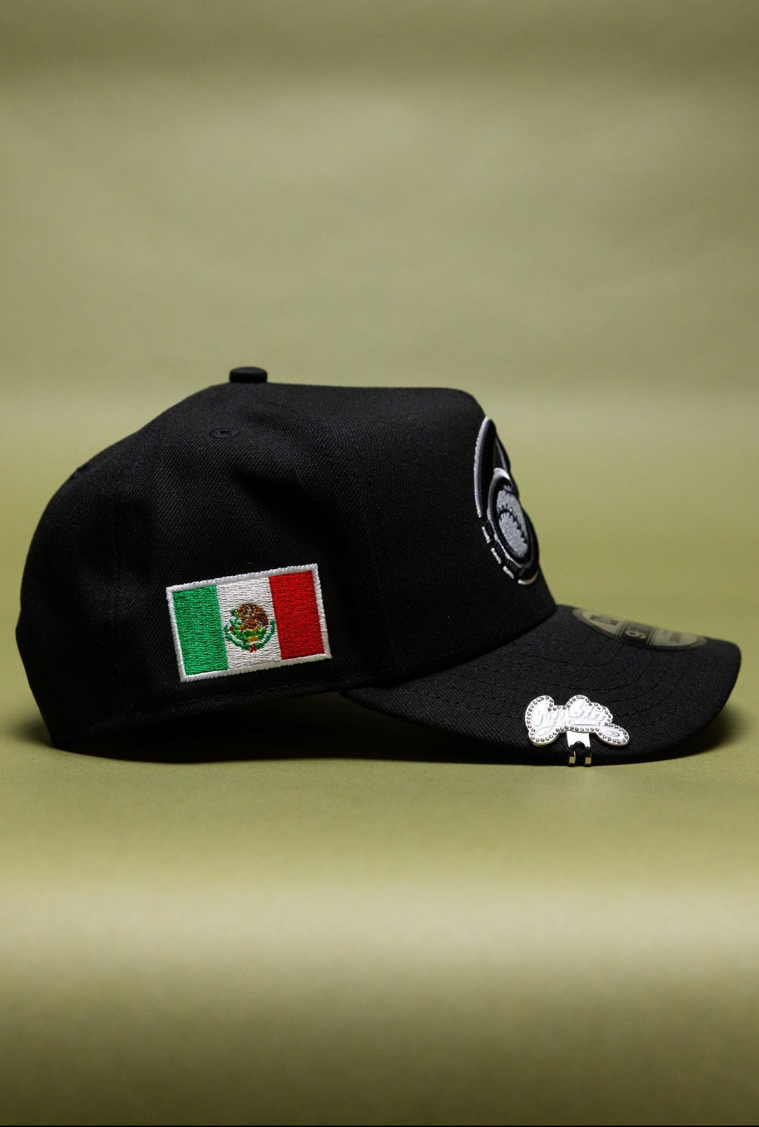 NEW ERA 9FIFTY A-FRAME BLACK CHARROS DE JALISCO SNAPBACK W/ MEXICAN FLAG SIDE PATCH