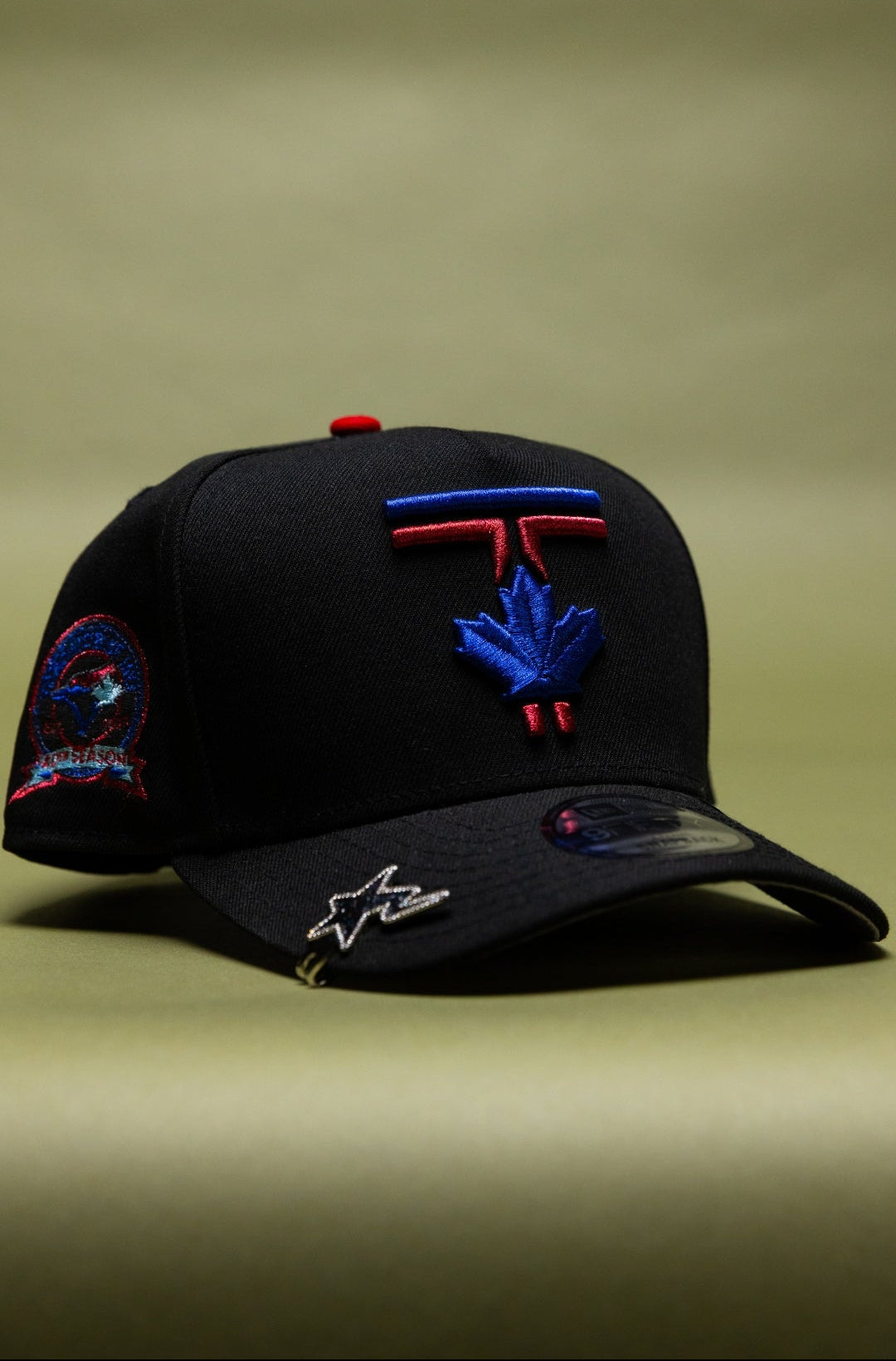 NEW ERA 9FIFTY A-FRAME BLACK TORONTO BLUE JAYS W/ SEASON SIDE PATCH