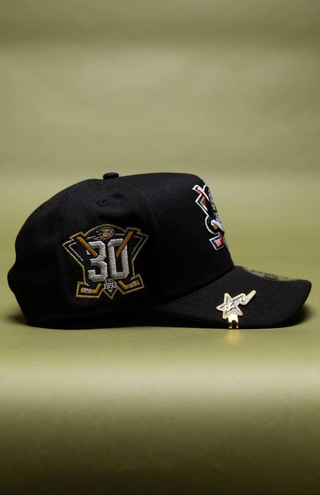 NEW ERA 9FIFTY A-FRAME BLACK ANAHEIM DUCKS W/ 30TH ANNIVERSARY SIDE PATCH