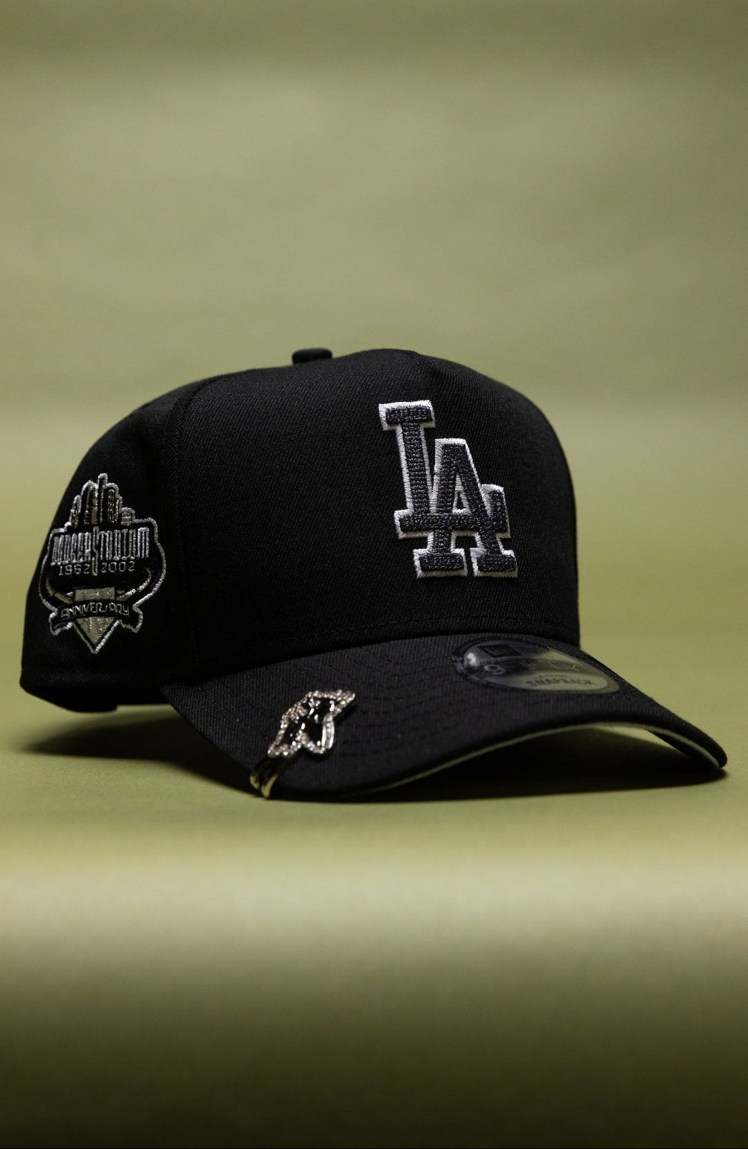NEW ERA 9FIFTY A-FRAME BLACK LOS ANGELES DODGERS W/ 40TH ANNIVERSARY SIDE PATCH