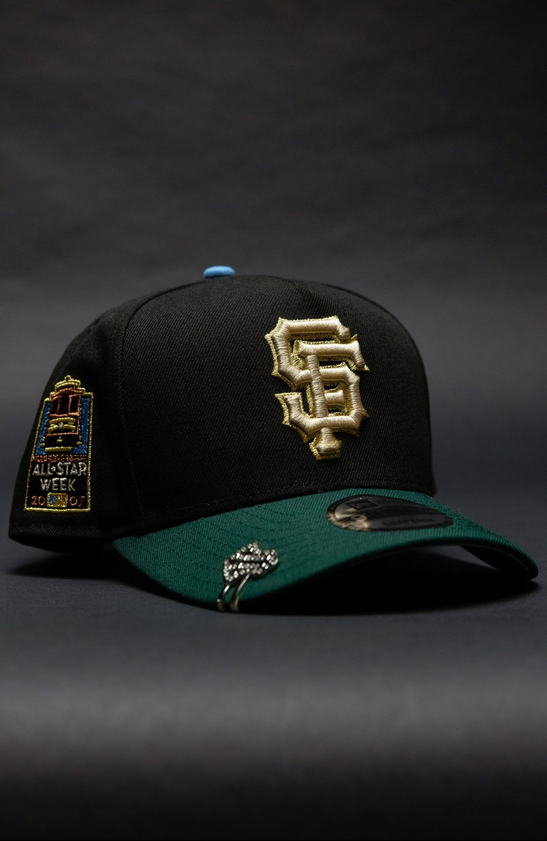 NEW ERA 9FIFTY A-FRAME BLACK/FOREST GREEN SAN FRANCISCO GIANTS SNAPBACK W/ ALL STAR WEEK SIDE PATCH