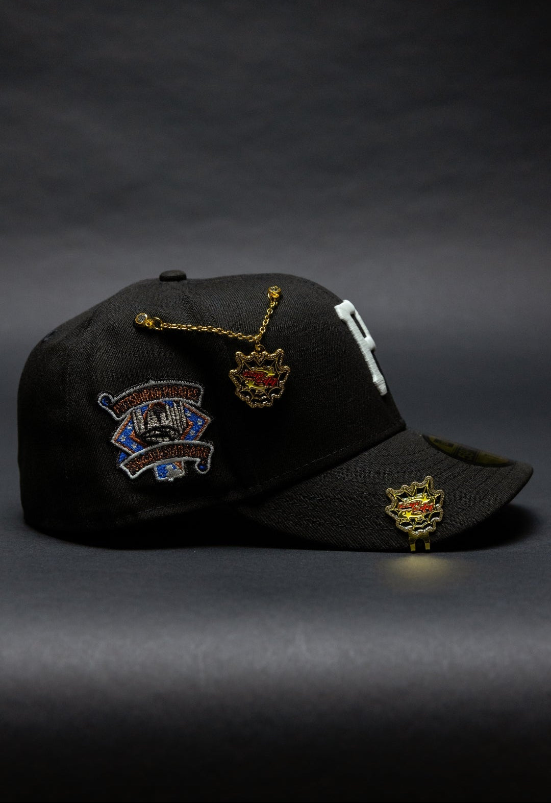 NEW ERA EXCLUSIVE 59FIFTY BLACK PITTSBURGH PIRATES W/ ALL STAR GAME SIDE PATCH
