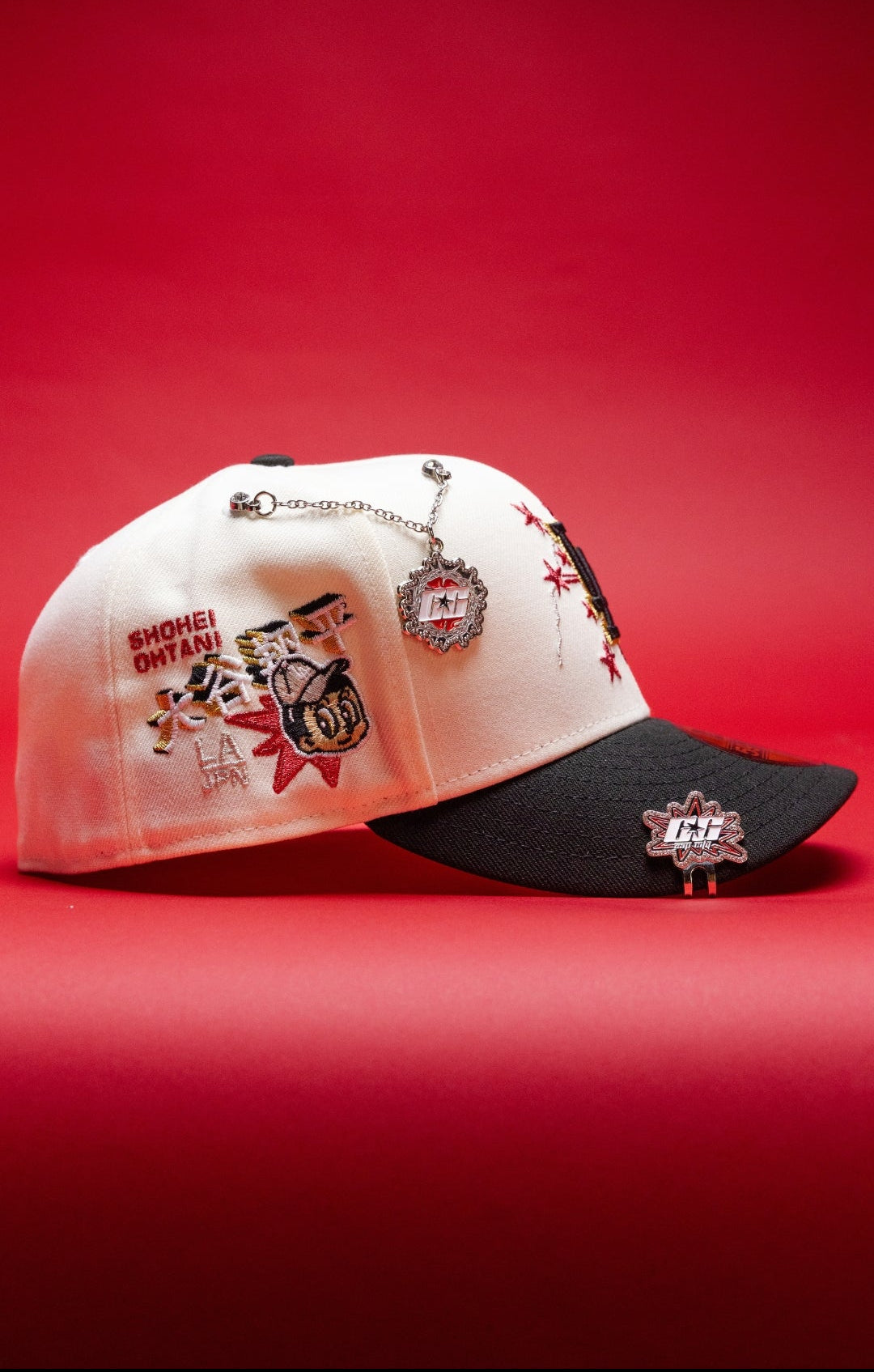 NEW ERA EXCLUSIVE 59FIFTY CHROME/BLACK LOS ANGELES DODGERS W/ EMBROIDERY + SHOHEI OHTANI SIDE PATCH