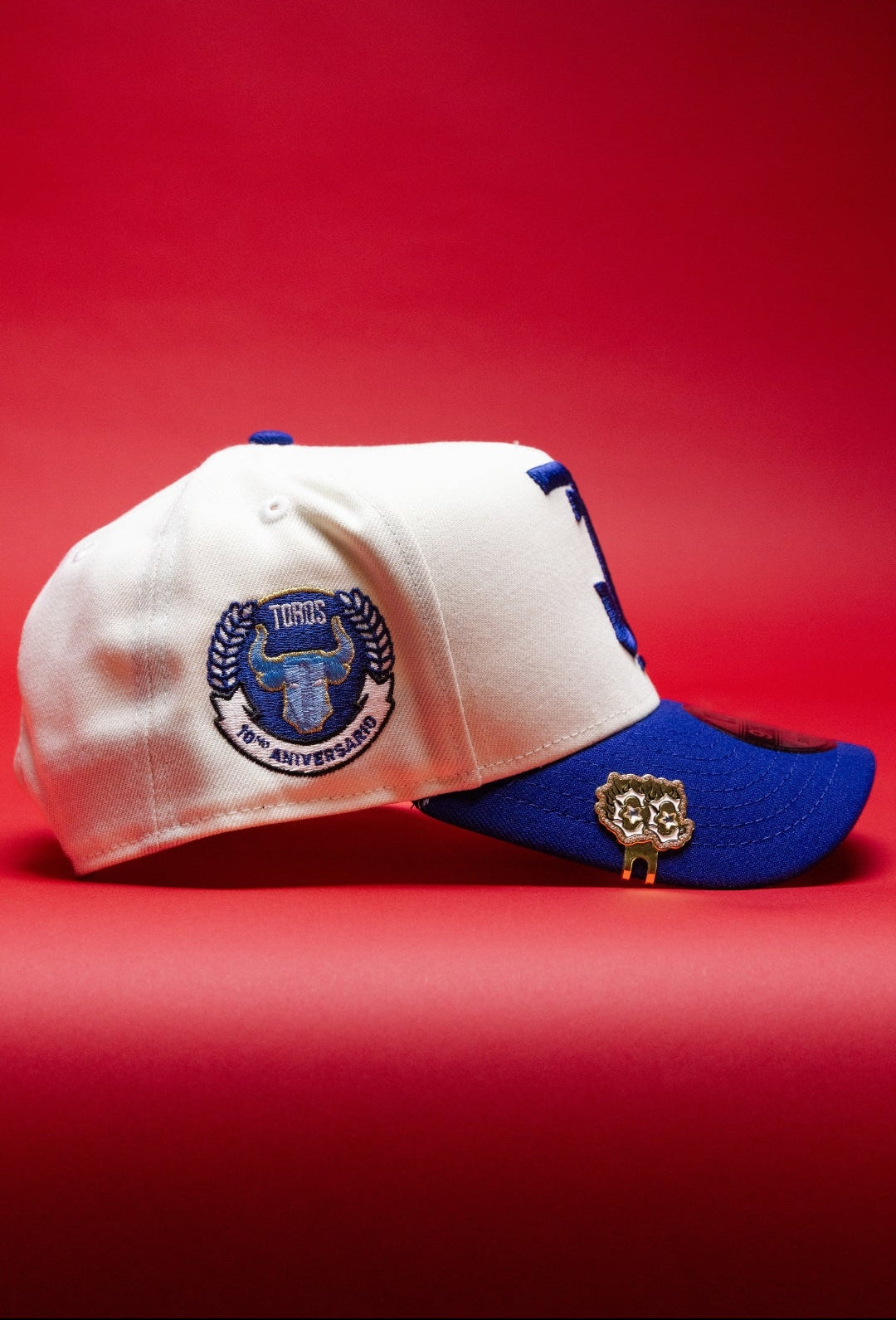 NEW ERA 9FIFTY A-FRAME CHROME/BLUE "TOROS DE TIJUANA" W/ 10TH ANNIVERSARY SIDE PATCH