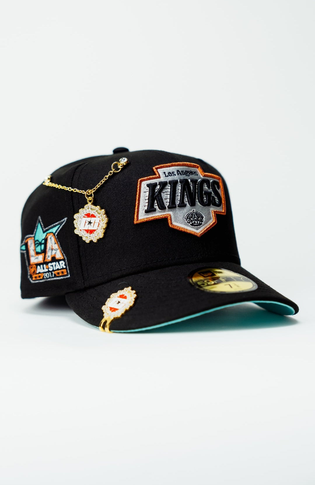 NEW ERA EXCLUSIVE 59FIFTY BLACK LOS ANGELES KINGS W/ ALL STAR SIDE PATCH