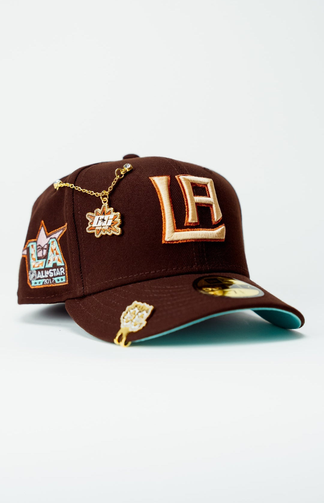 NEW ERA EXCLUSIVE 59FIFTY DARK BROWN LOS ANGELES KINGS W/ ALL STAR SIDE PATCH