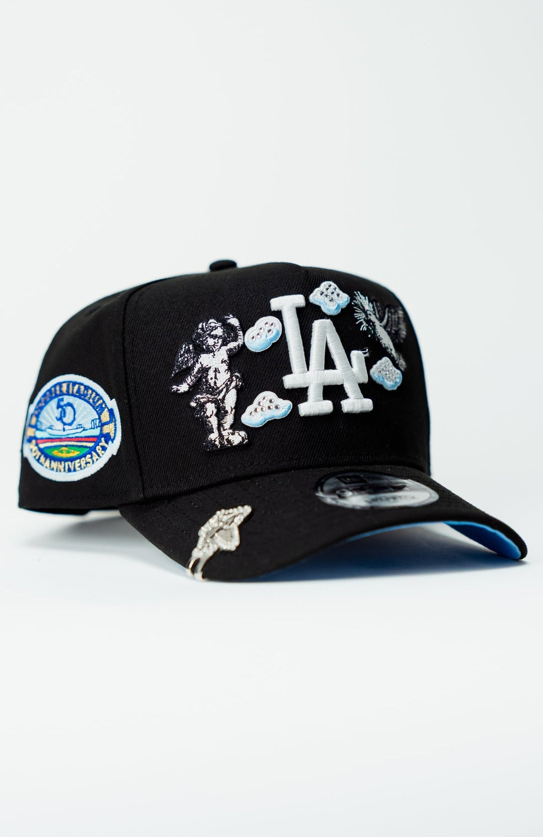NEW ERA 9FIFTY A-FRAME BLACK LOS ANGELES DODGERS "HEAVENLY CITY" W/ 50TH ANNIVERSARY SIDE PATCH