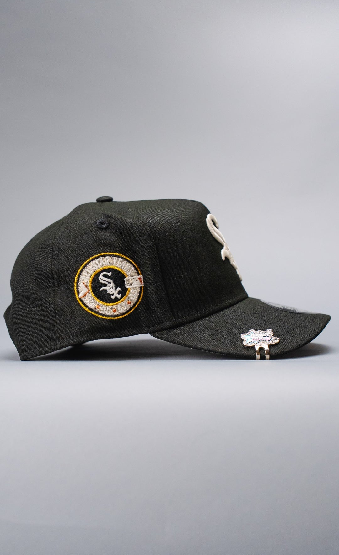 NEW ERA 9FIFTY A-FRAME BLACK CHICAGO WHITE SOX SNAPBACK W/ ALL STAR YEARS SIDE PATCH