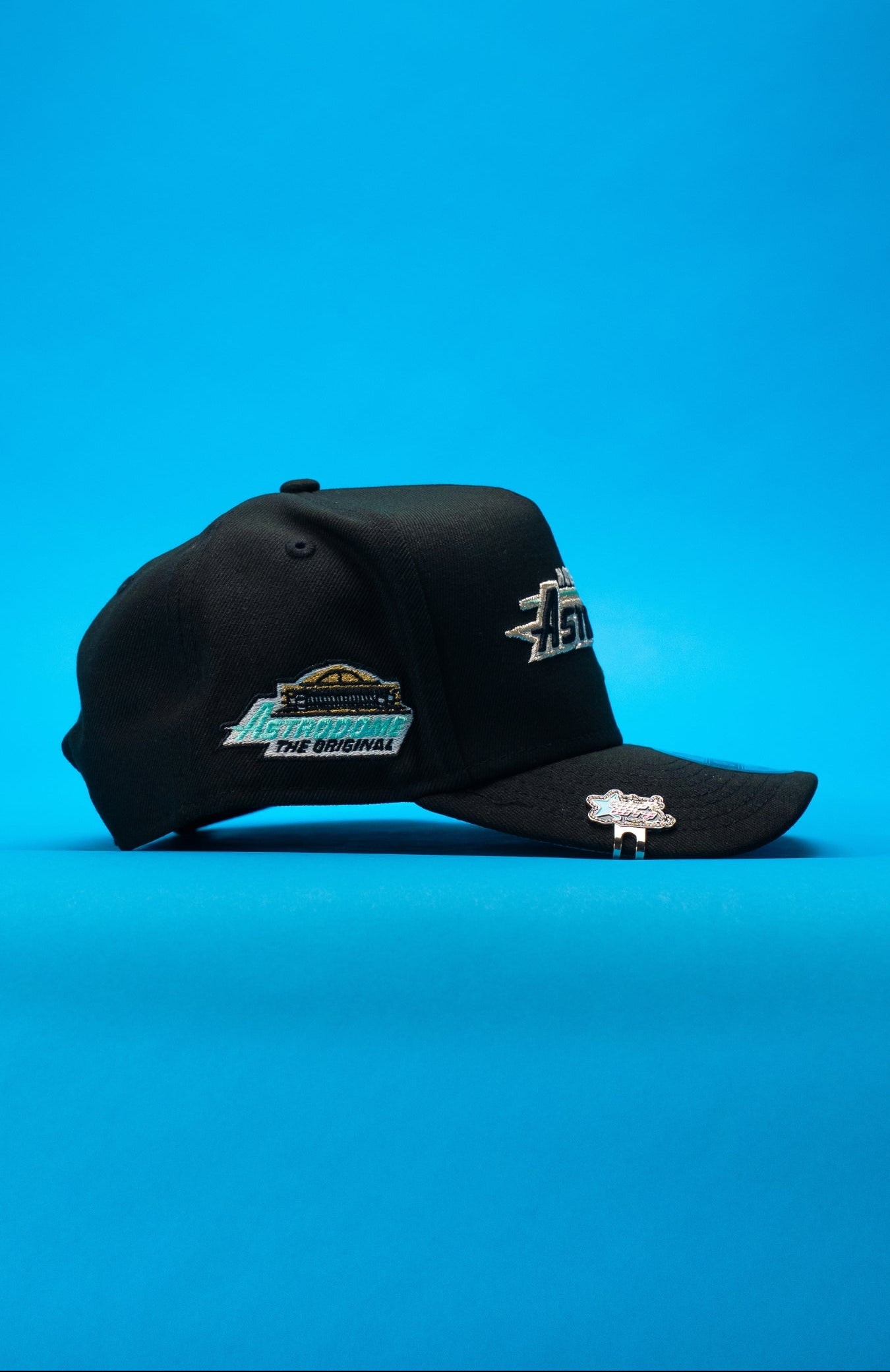 NEW ERA 9FIFTY A-FRAME BLACK HOUSTON ASTROS SNAPBACK W/ ASTRODOME SIDE PATCH