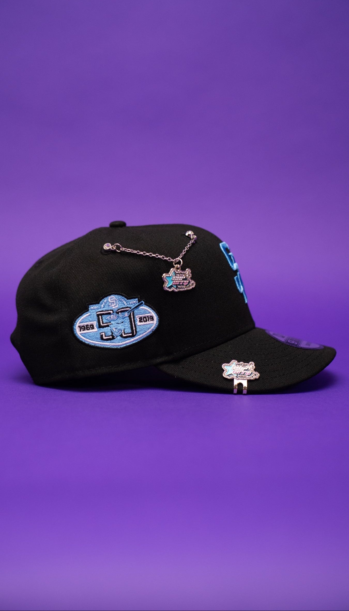 NEW ERA EXCLUSIVE 9FIFTY BLACK SAN DIEGO PADRES SNAPBACK W/ 50TH ANNIVERSARY SIDE PATCH