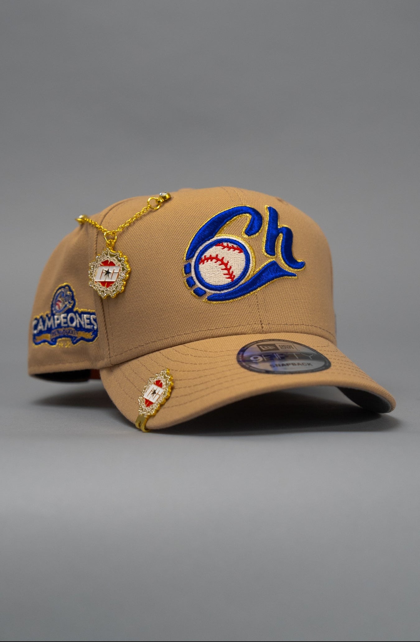 NEW ERA EXCLUSIVE 9FIFTY BEIGE CHARROS DE JALISCO SNAPBACK W/ CAMPEONES SIDE PATCH