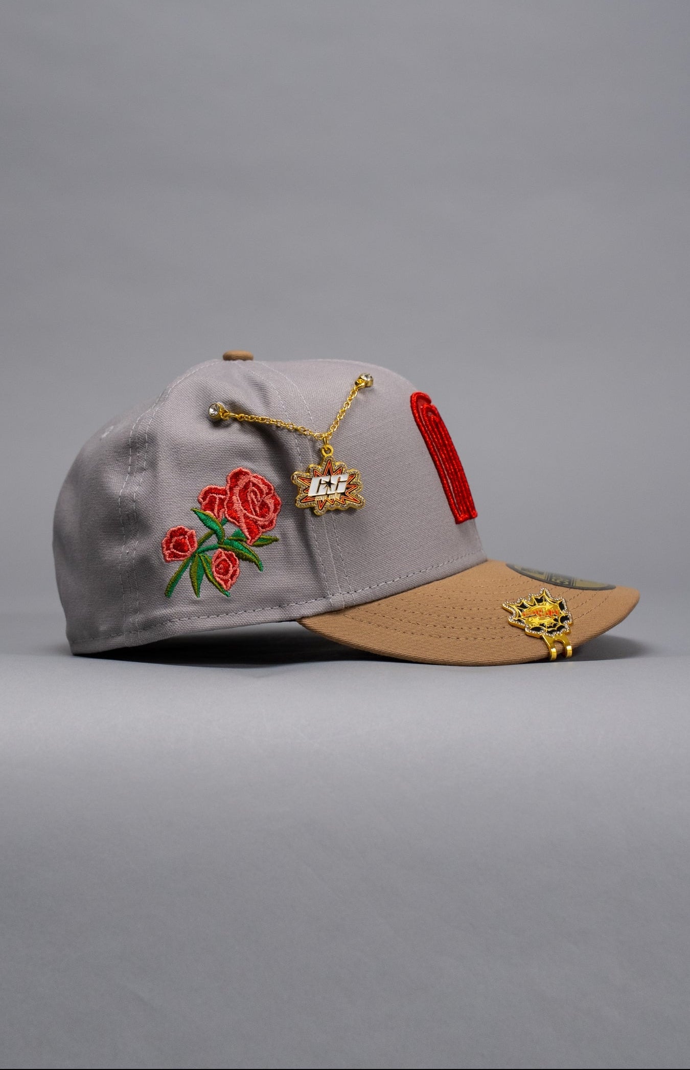 NEW ERA EXCLUSIVE 59FIFTY STONE GREY/KHAKI MEXICO 2025 WORLD BASEBALL CLASSIC W/ ROSES SIDE PATCH