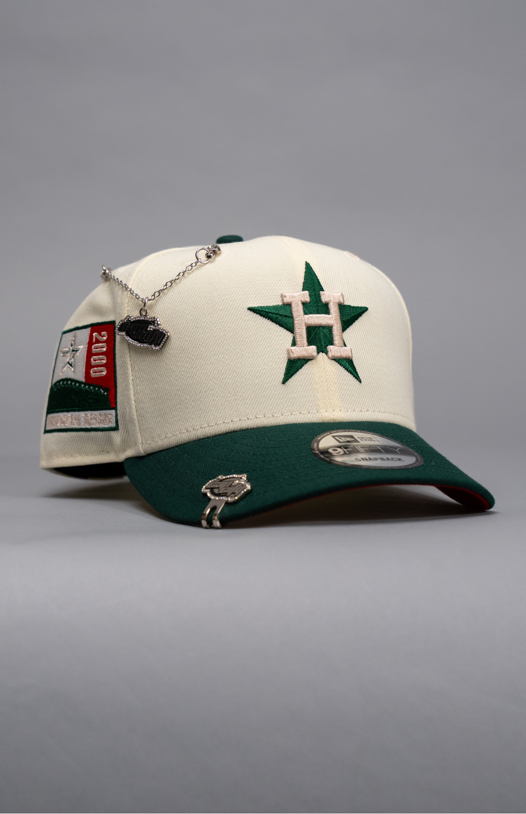 New Era Exclusive 9FIFTY Chrome/Forest Green Houston Astros Snapback W