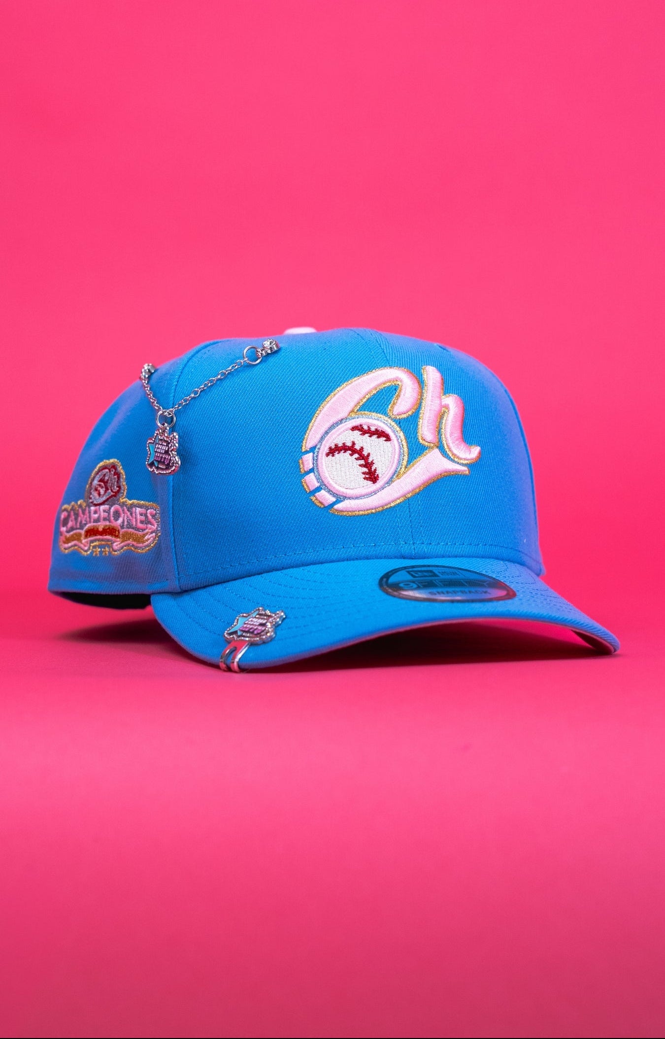 NEW ERA EXCLUSIVE 9FIFTY ICY BLUE CHARROS DE JALISCO SNAPBACK W/ CAMPEONES SIDE PATCH