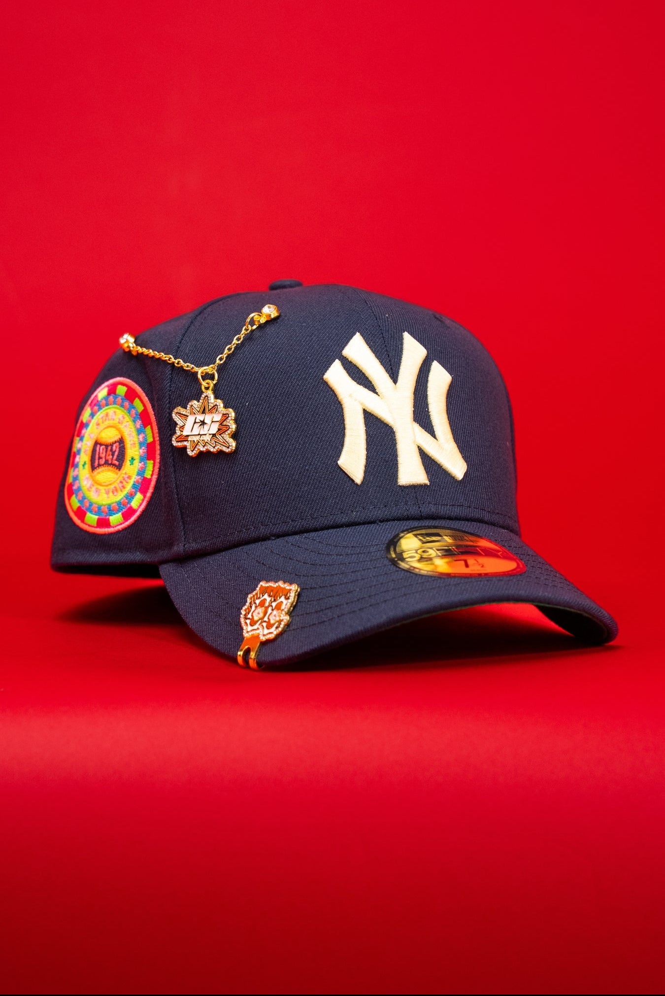 NEW ERA EXCLUSIVE 59FIFTY NAVY NEW YORK YANKEES W/ ALL STAR GAME SIDE PATCH