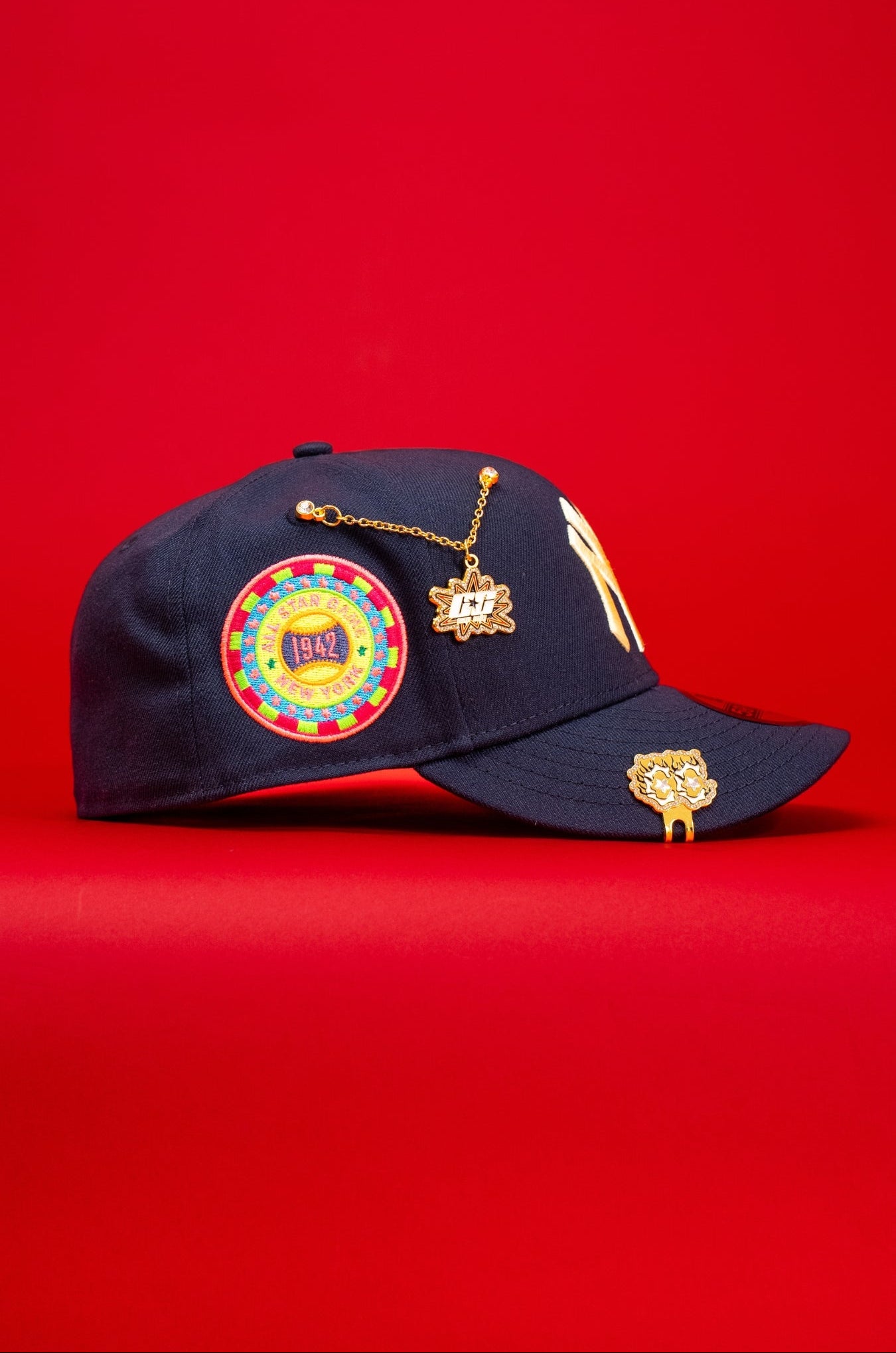 NEW ERA EXCLUSIVE 59FIFTY NAVY NEW YORK YANKEES W/ ALL STAR GAME SIDE PATCH